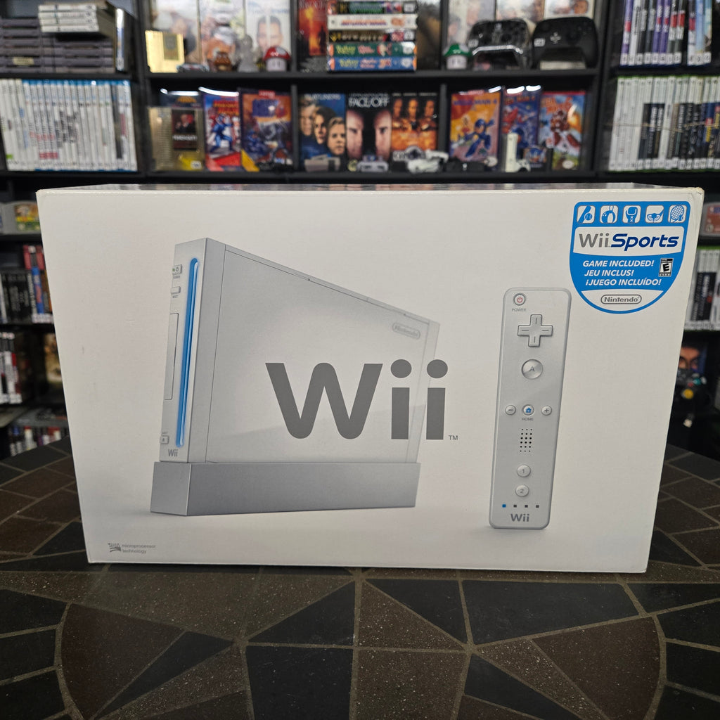 Nintendo Wii White System - NEW IN OPEN BOX w/ Wii Sports SEALED - FACTORY WRAPS