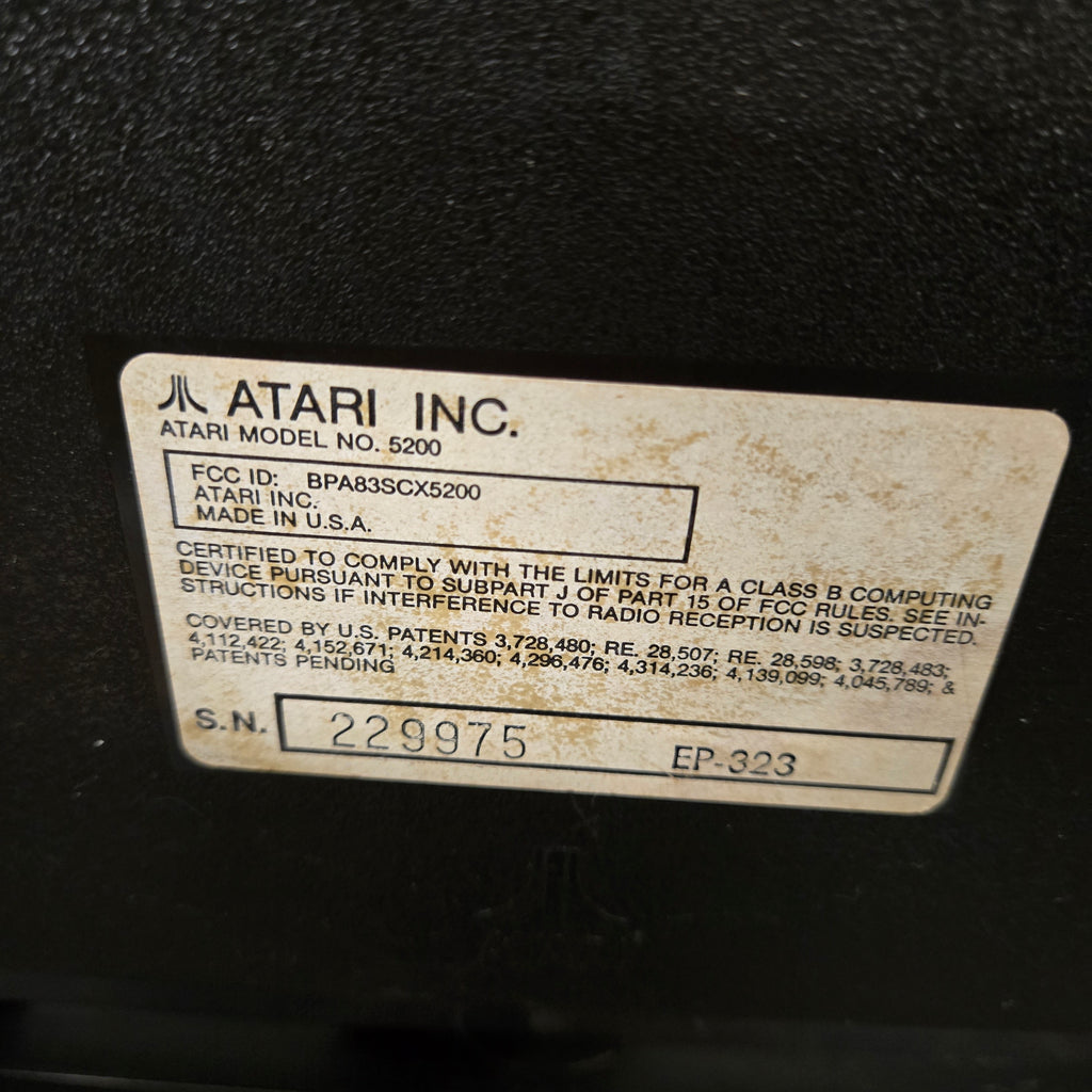Atari 5200 Console, Controllers, Power Cord, TV Adapter, Pac-Man & Original Box!