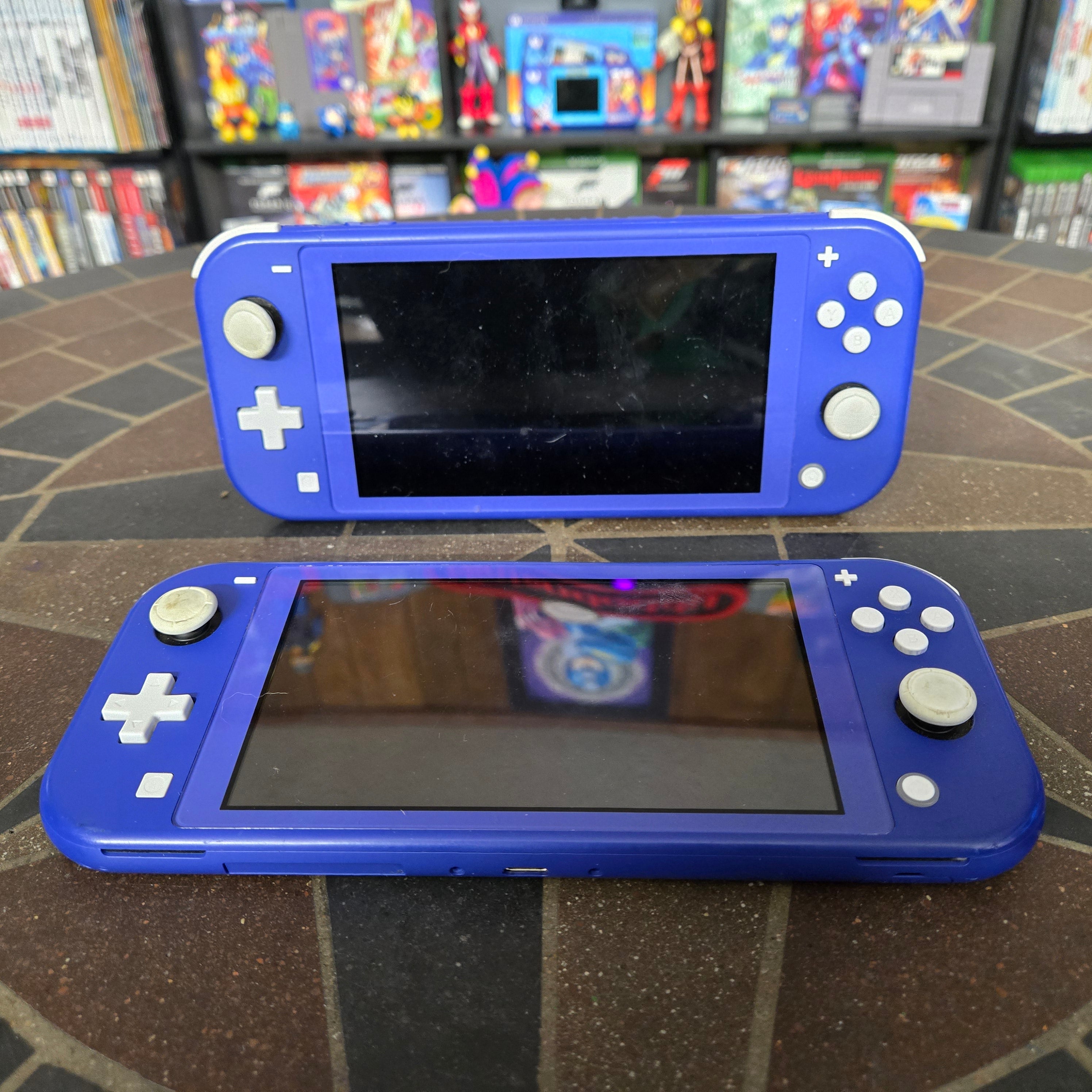 x2 Nintendo Switch Lite HDH-001 Handheld Console - 32GB - Blue FOR PARTS/REPAIR!