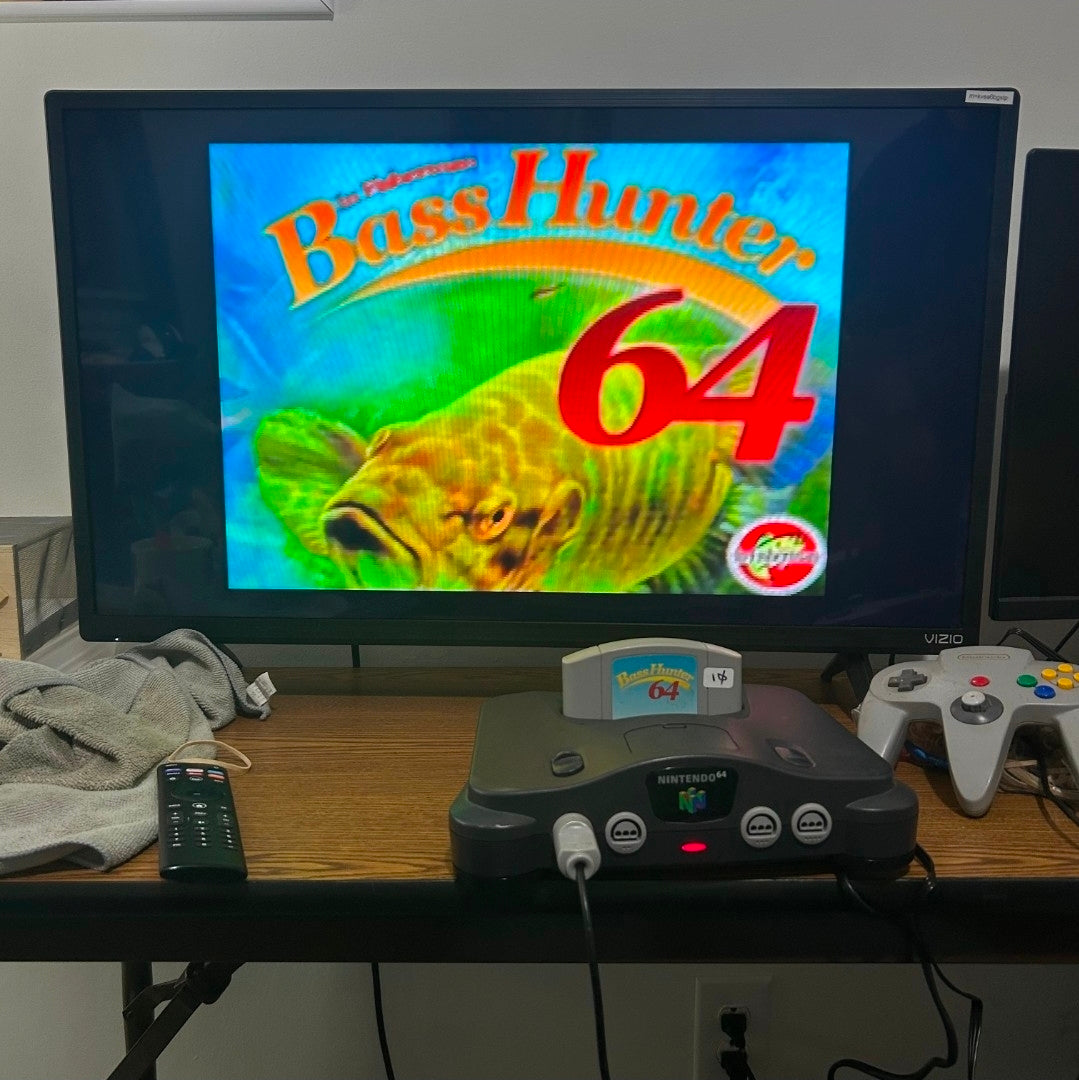 Nintendo 64 N64 Console, Official Controller, Jumper Pak & Cords CLEANED TESTED!