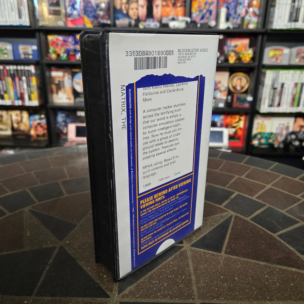 Blockbuster Video The MATRIX 1999 (VHS Clamshell Rental Case) RARE HTF Vintage