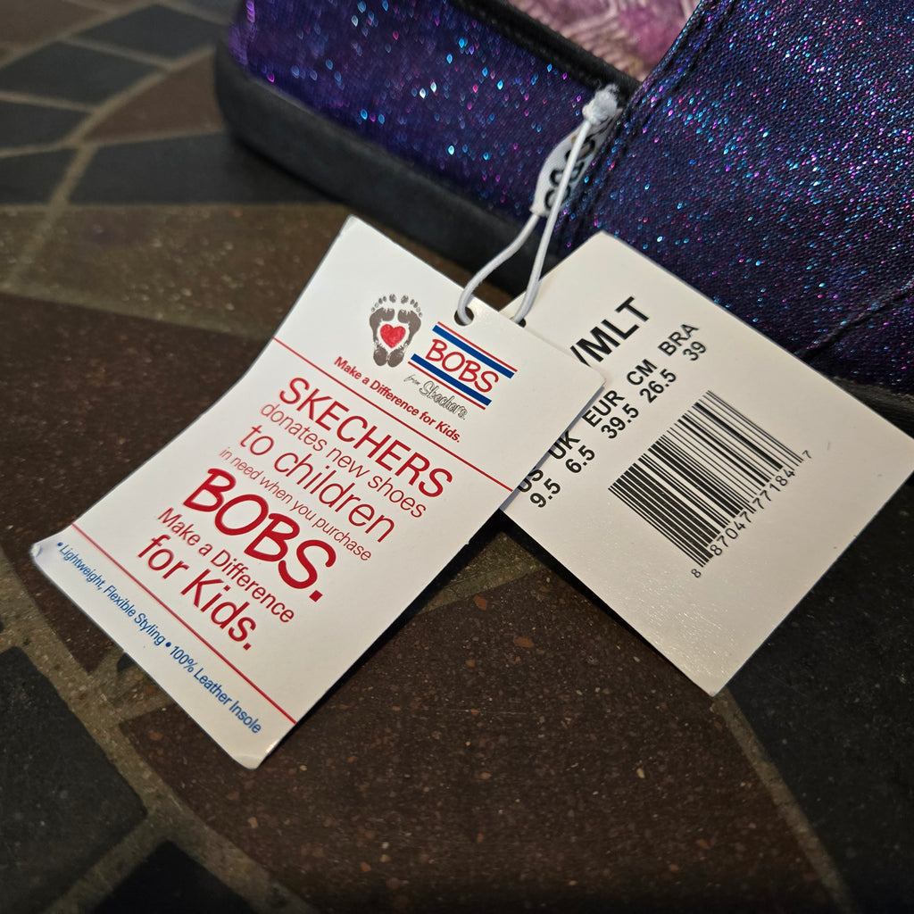 Bobs from Skechers Women's Slipper Shoes Size 9.5 Purple Sparkles BRAND NEW NWT