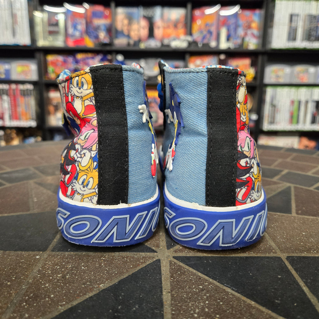 Ground Up Sonic The Hedgehog High Top Sneakers Shoes Size 1 Boys Sega Genesis