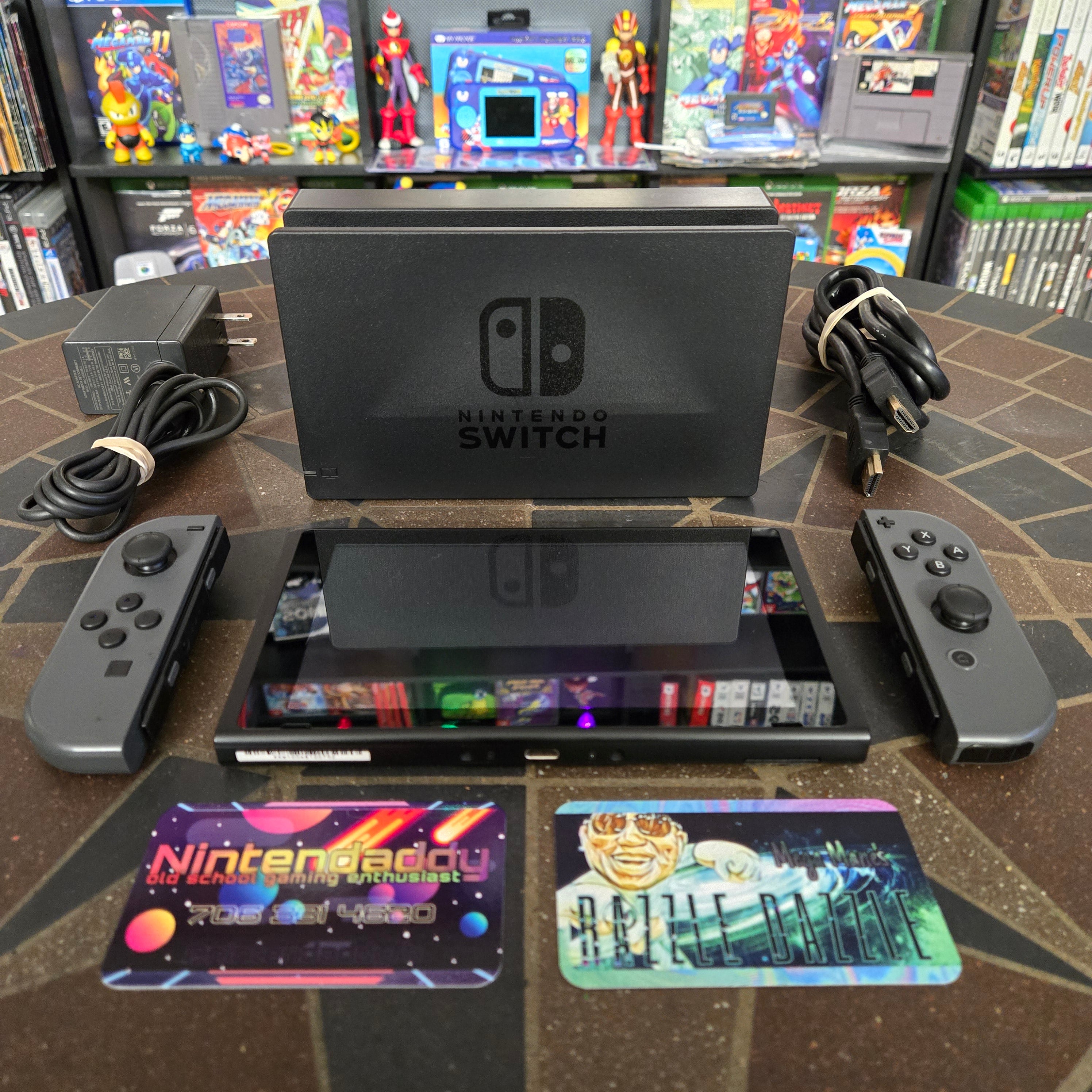 Nintendo Switch V2 with Gray Joy-Con (HAC-001-01) - Cleaned, Tested & Reset!