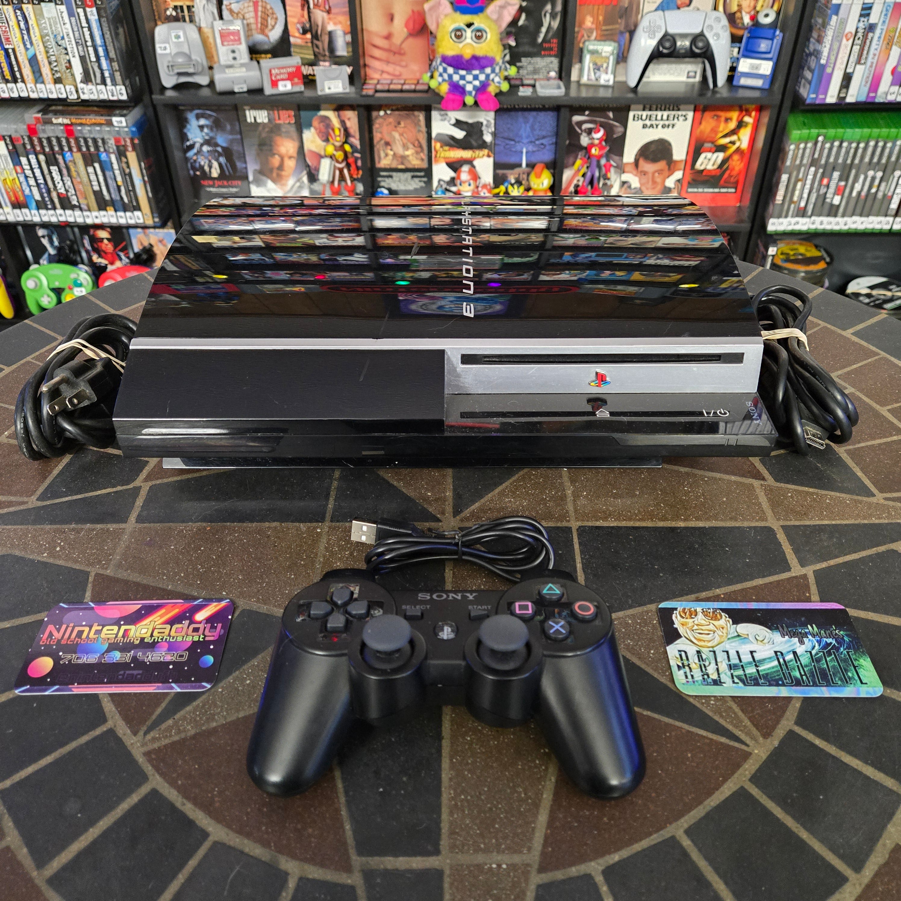 Sony PlayStation 3 PS3 Fat 40GB CECHH01 Console, Controller & Cords TESTED RESET