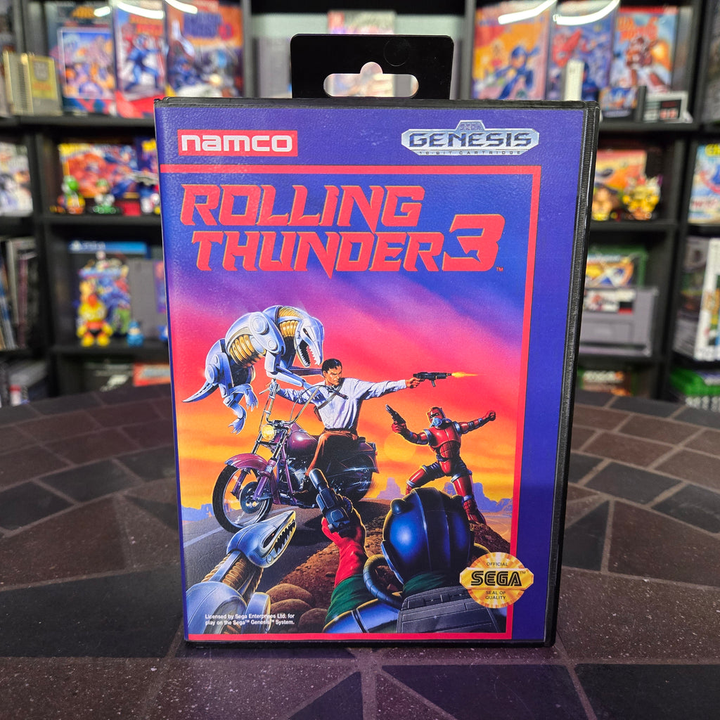 Rolling Thunder 3 (Sega Genesis, 1993) Authentic Complete CIB - BEAUTIFUL SHAPE!