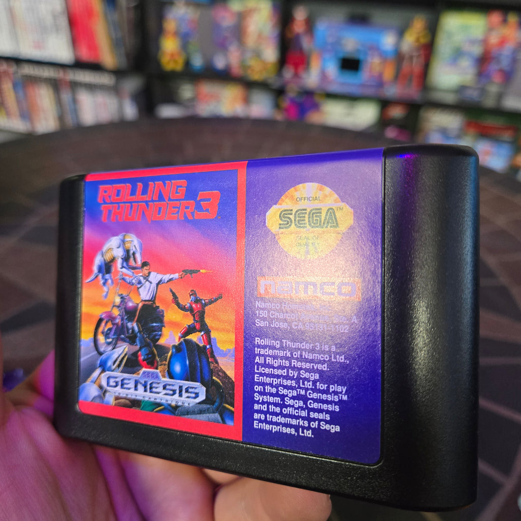 Rolling Thunder 3 (Sega Genesis, 1993) Authentic Complete CIB - BEAUTIFUL SHAPE!