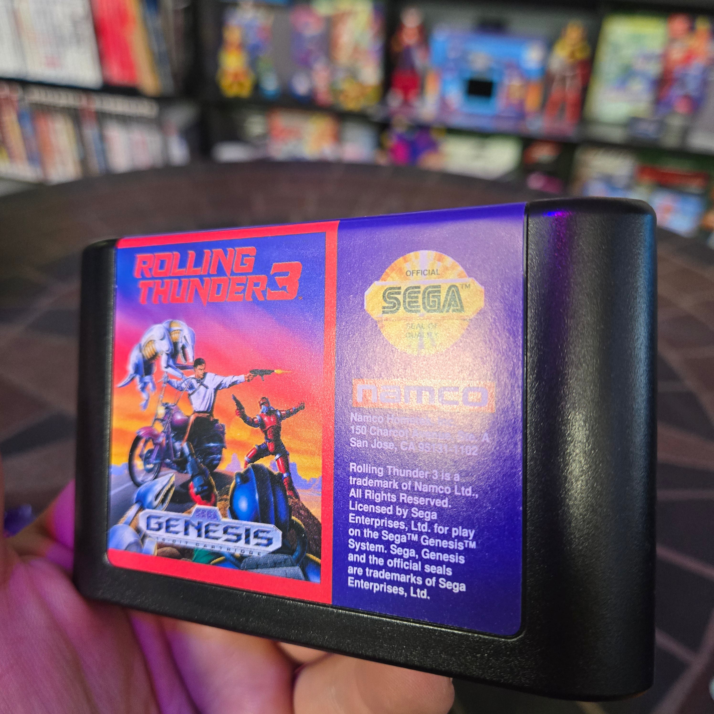 Rolling Thunder 3 (Sega Genesis, 1993) Authentic Complete CIB - BEAUTIFUL SHAPE!