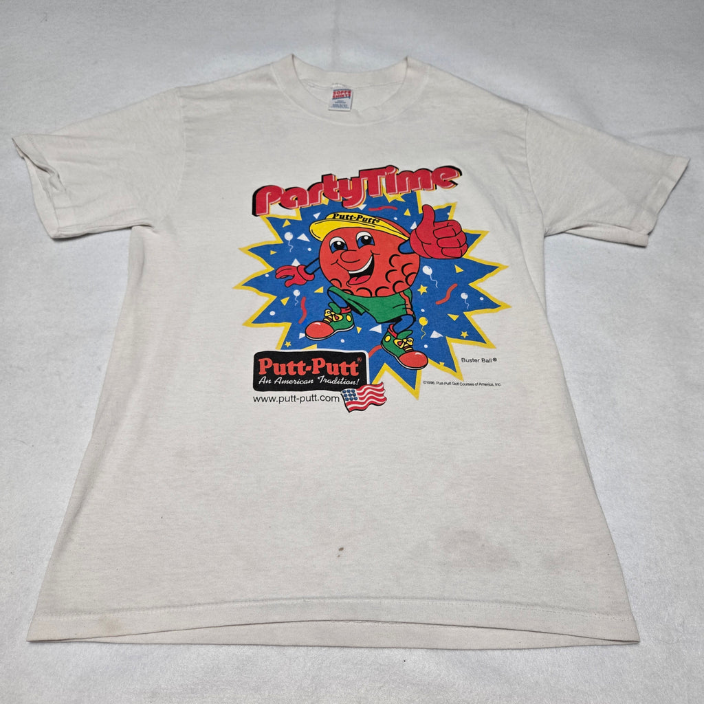 Vintage Party Time Putt-Putt Golf Buster Ball 1998 Shirt VTG Soffe Tag Medium M