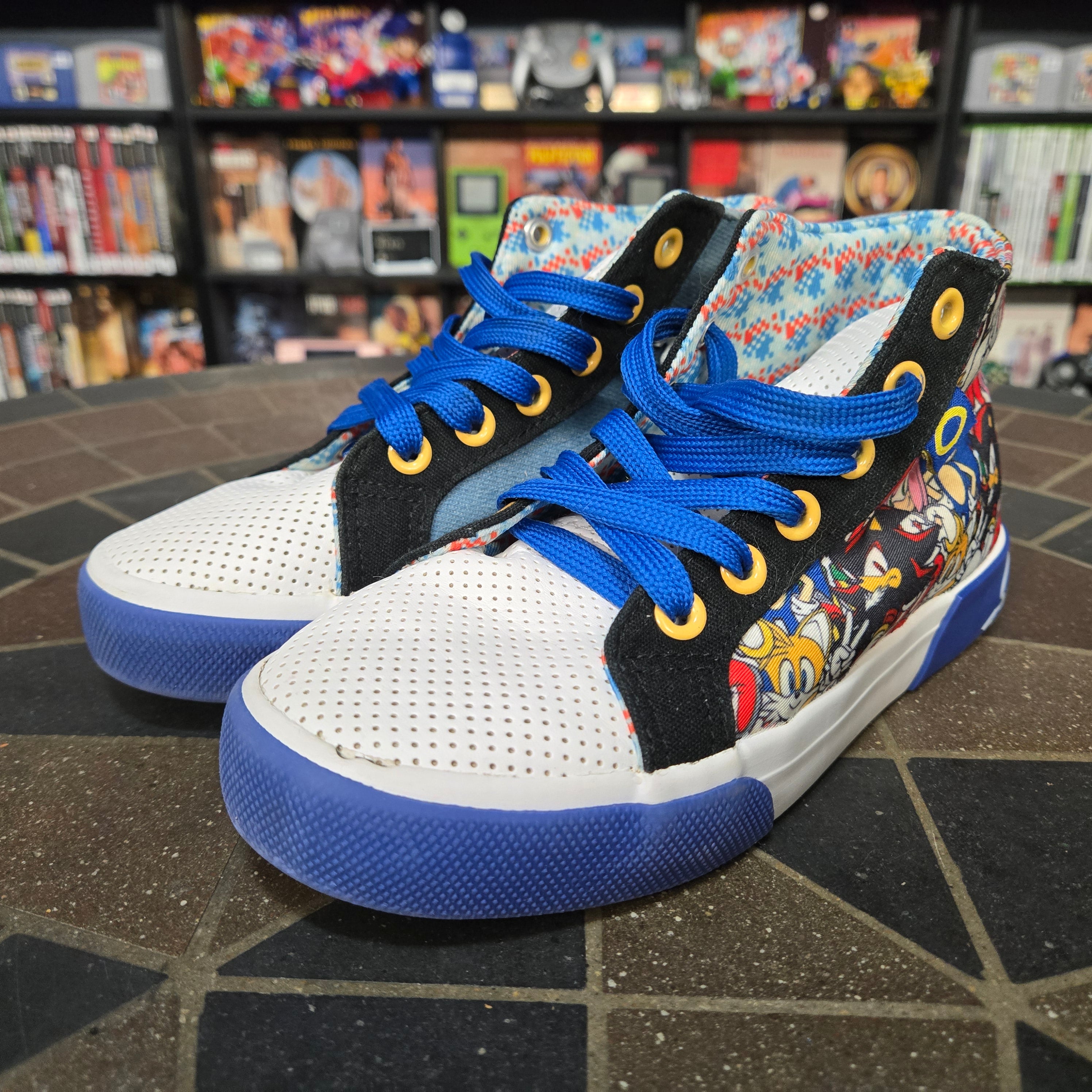 Ground Up Sonic The Hedgehog High Top Sneakers Shoes Size 1 Boys Sega Genesis