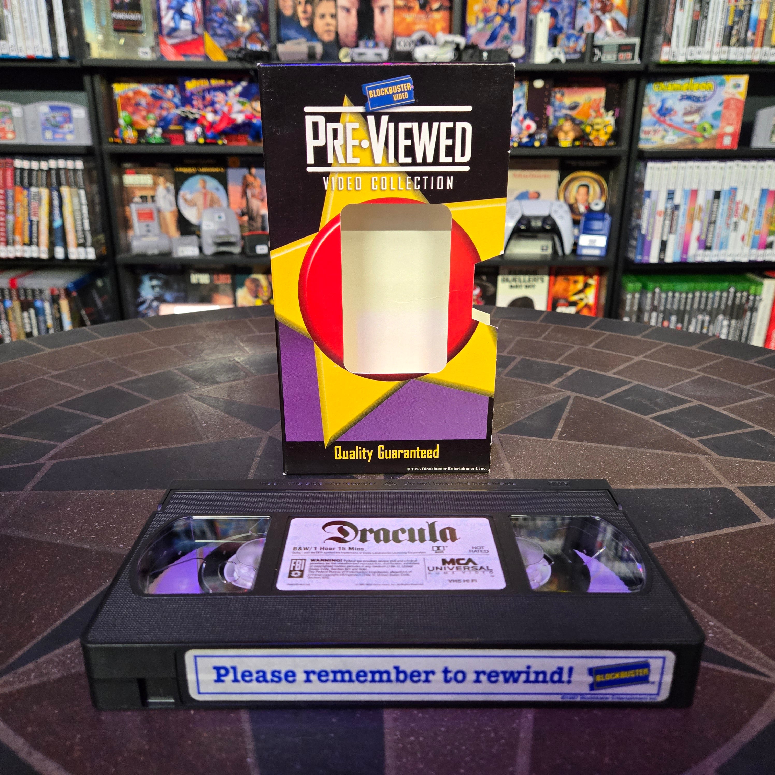 Dracula (VHS, 1992) Blockbuster Pre-viewed Video Collection Sleeve