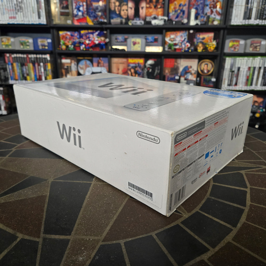 Nintendo Wii White System - NEW IN OPEN BOX w/ Wii Sports SEALED - FACTORY WRAPS