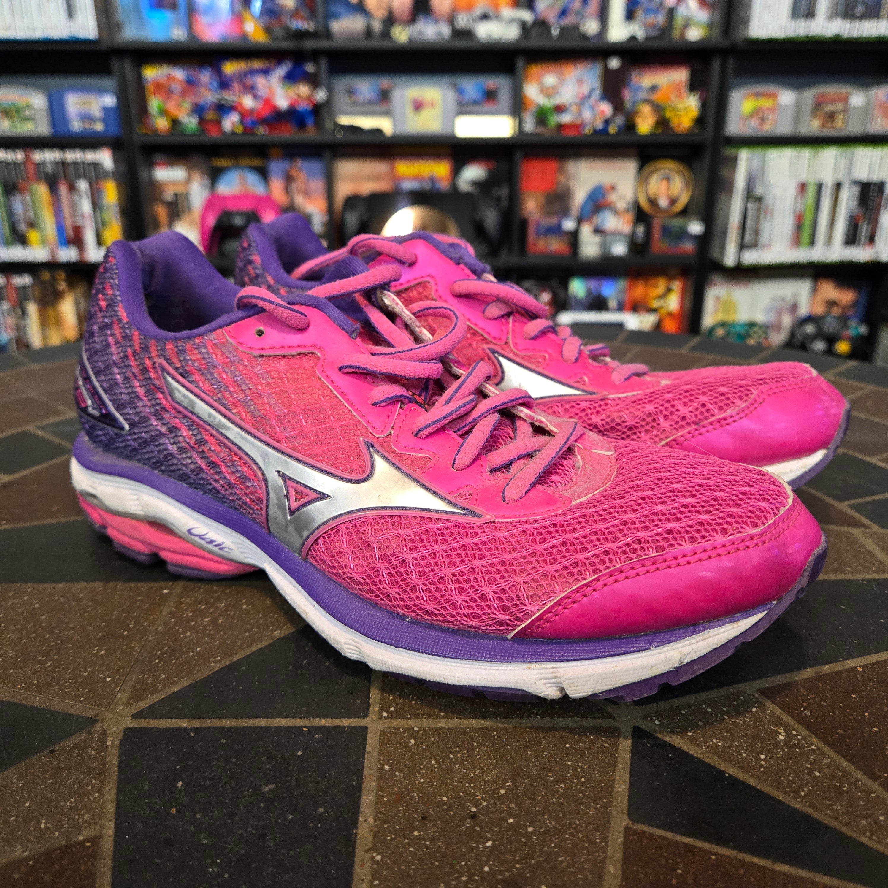 Mizuno Wave Rider 19 Women's US Shoes Size 7.5 Pink Purple Good Shape