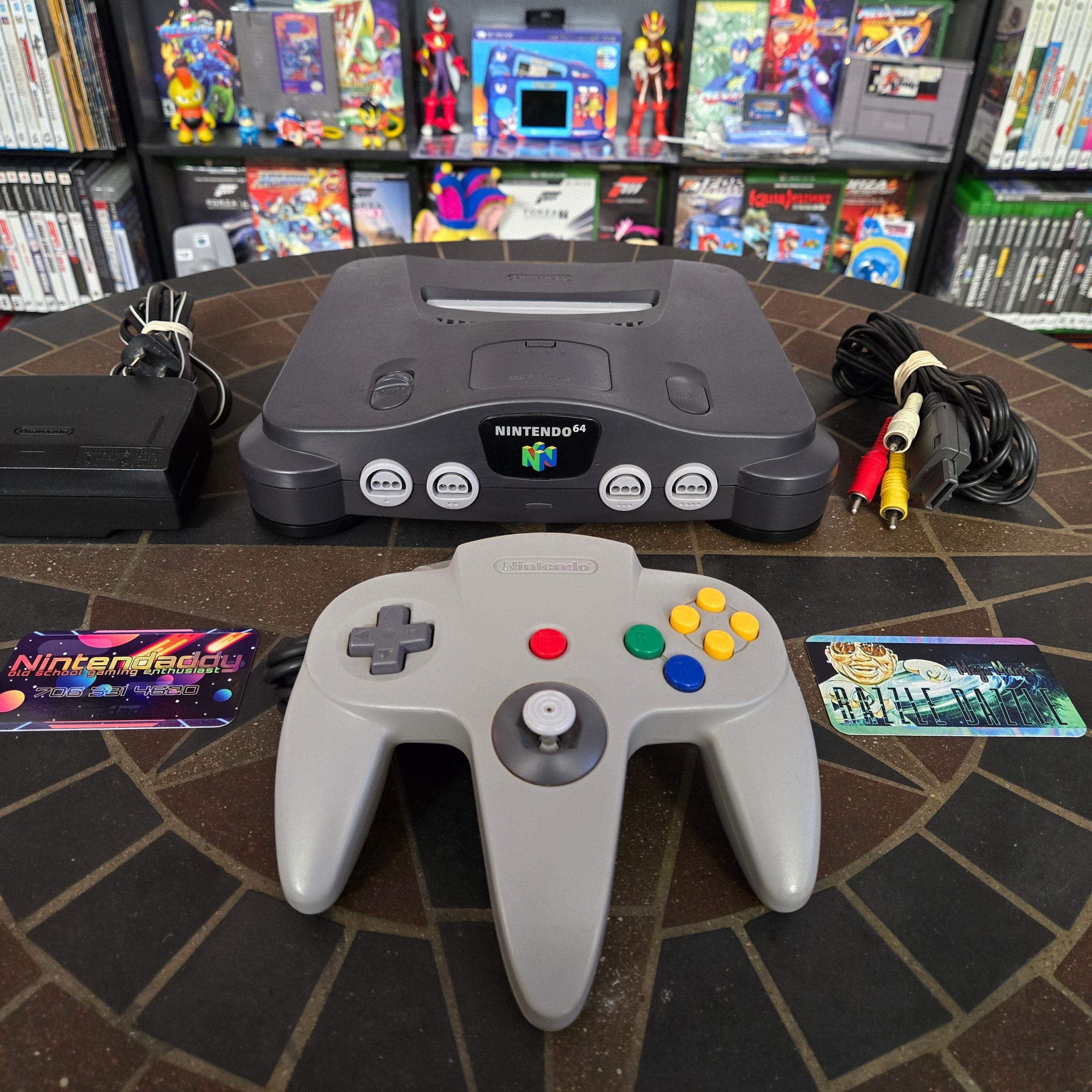 Nintendo 64 N64 Console, Official Controller, Jumper Pak & Cords CLEANED TESTED3