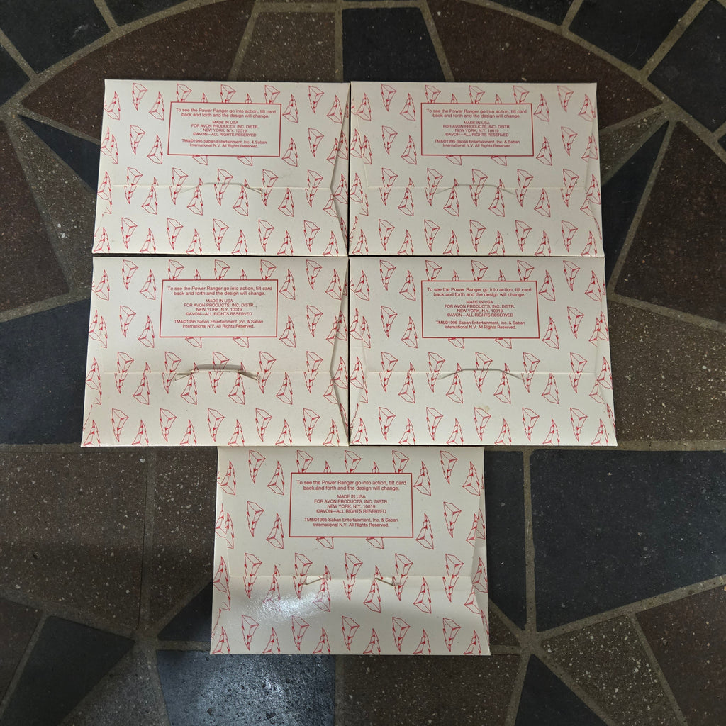 Mighty Morphin' Power Rangers 1995 Avon Magic Action Cards Complete 5 Card Set