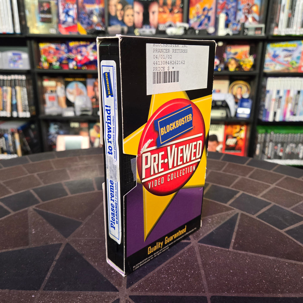 Prancer Returns (VHS, 2001) Blockbuster Pre-viewed Video Collection Sleeve