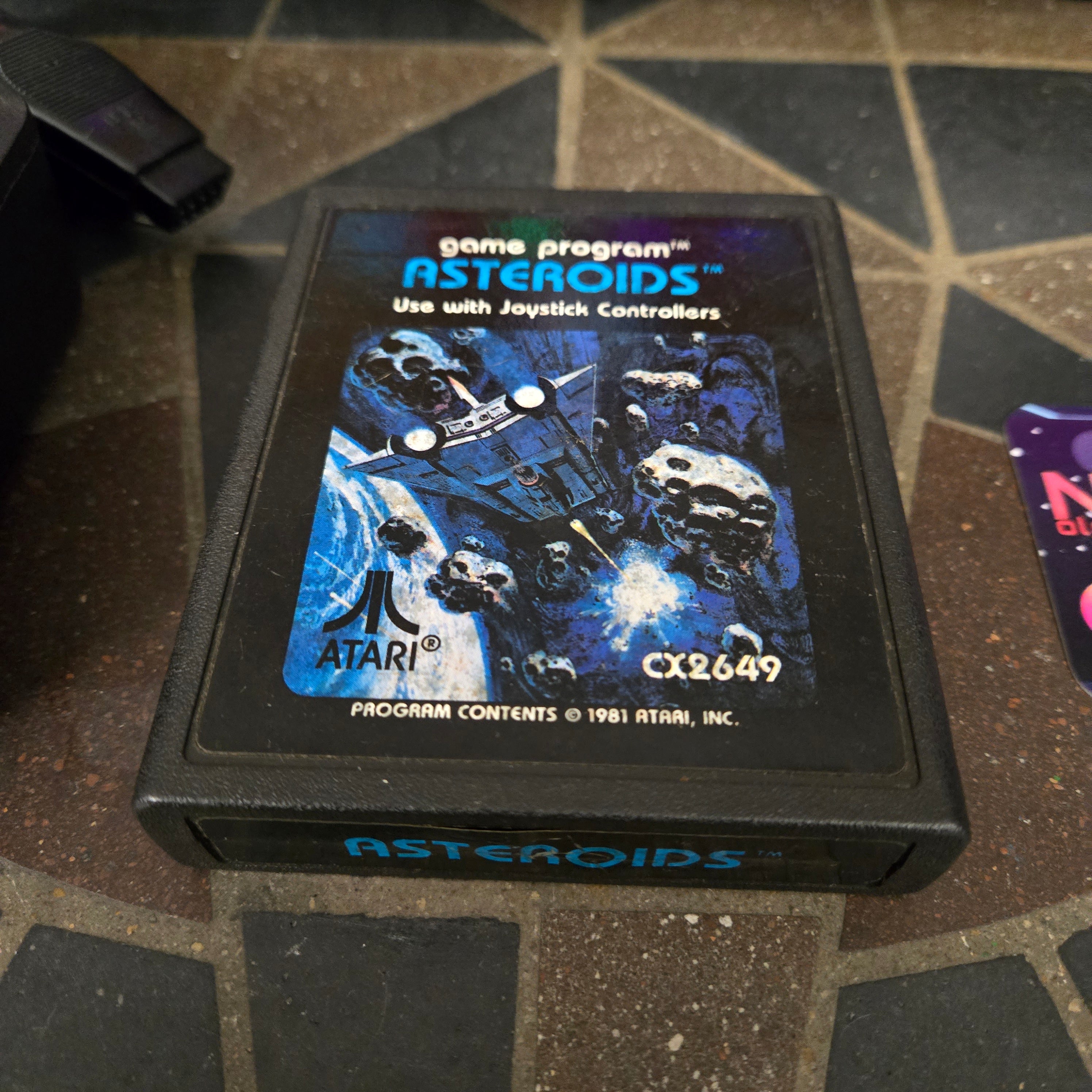 Atari 2600 Vader 4-Switch Console, Joystick, AC, Adapter & Asteroids - Tested