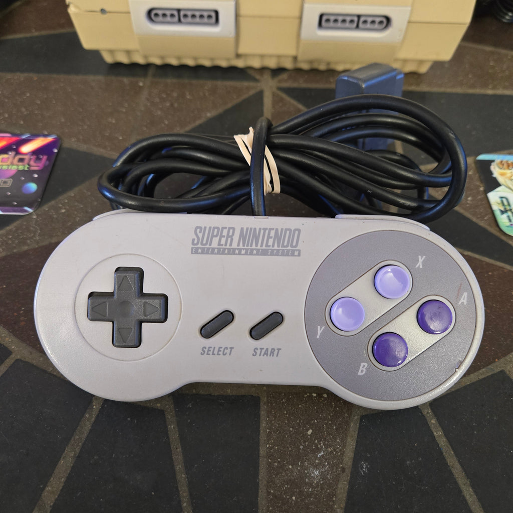Super Nintendo SNES Console, Original Controller & Cords - CLEANED & TESTED