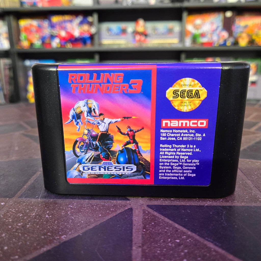 Rolling Thunder 3 (Sega Genesis, 1993) Authentic Complete CIB - BEAUTIFUL SHAPE!
