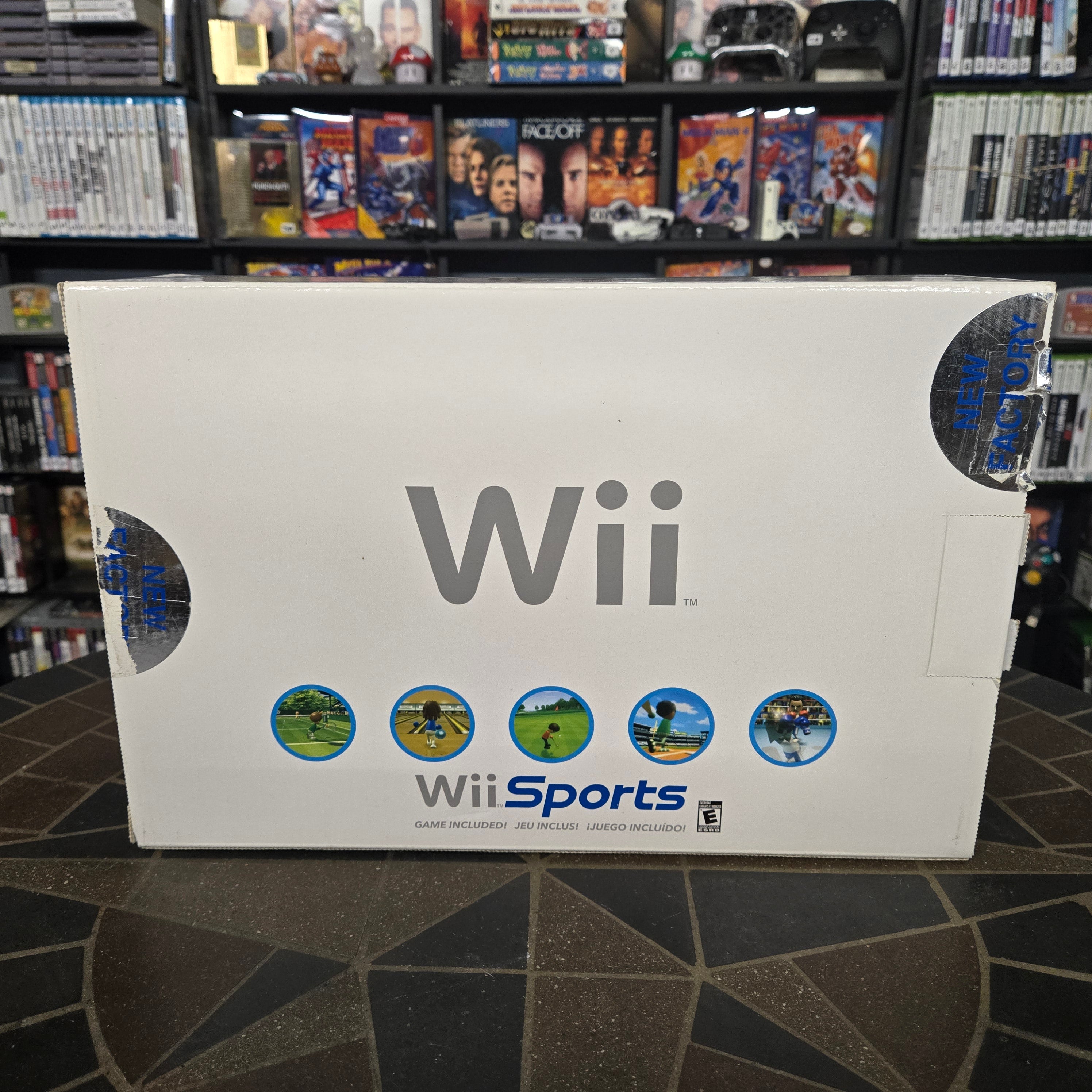 Nintendo Wii White System - NEW IN OPEN BOX w/ Wii Sports SEALED - FACTORY WRAPS