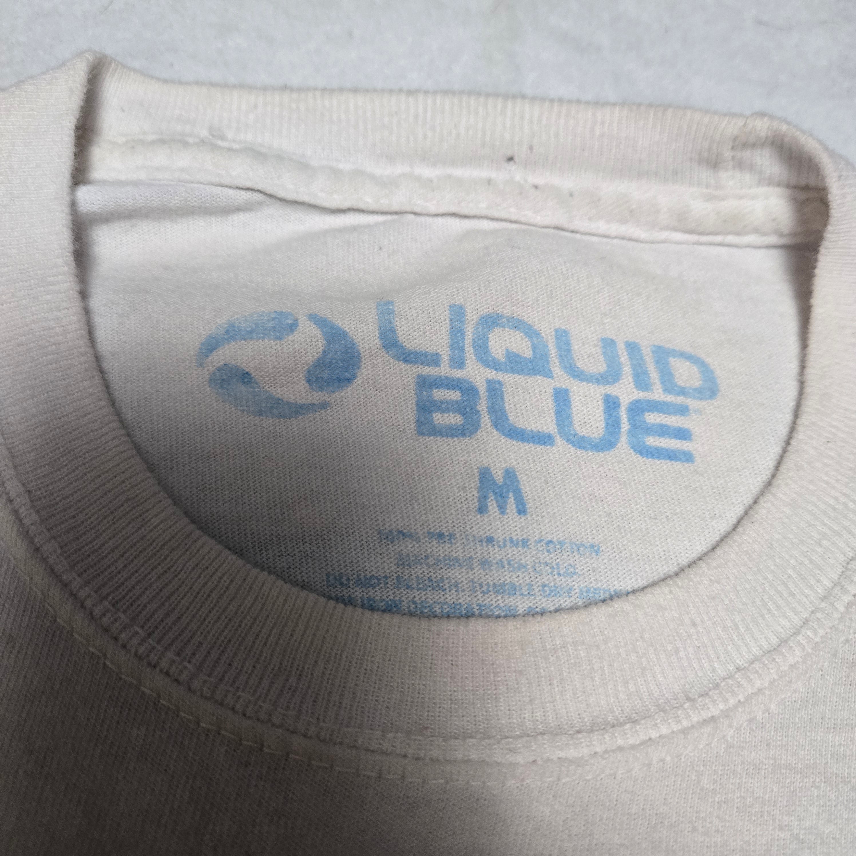 Grateful Dead Summer Tour Bus Tie Dye Liquid Blue T-Shirt Vintage Y2K Medium M