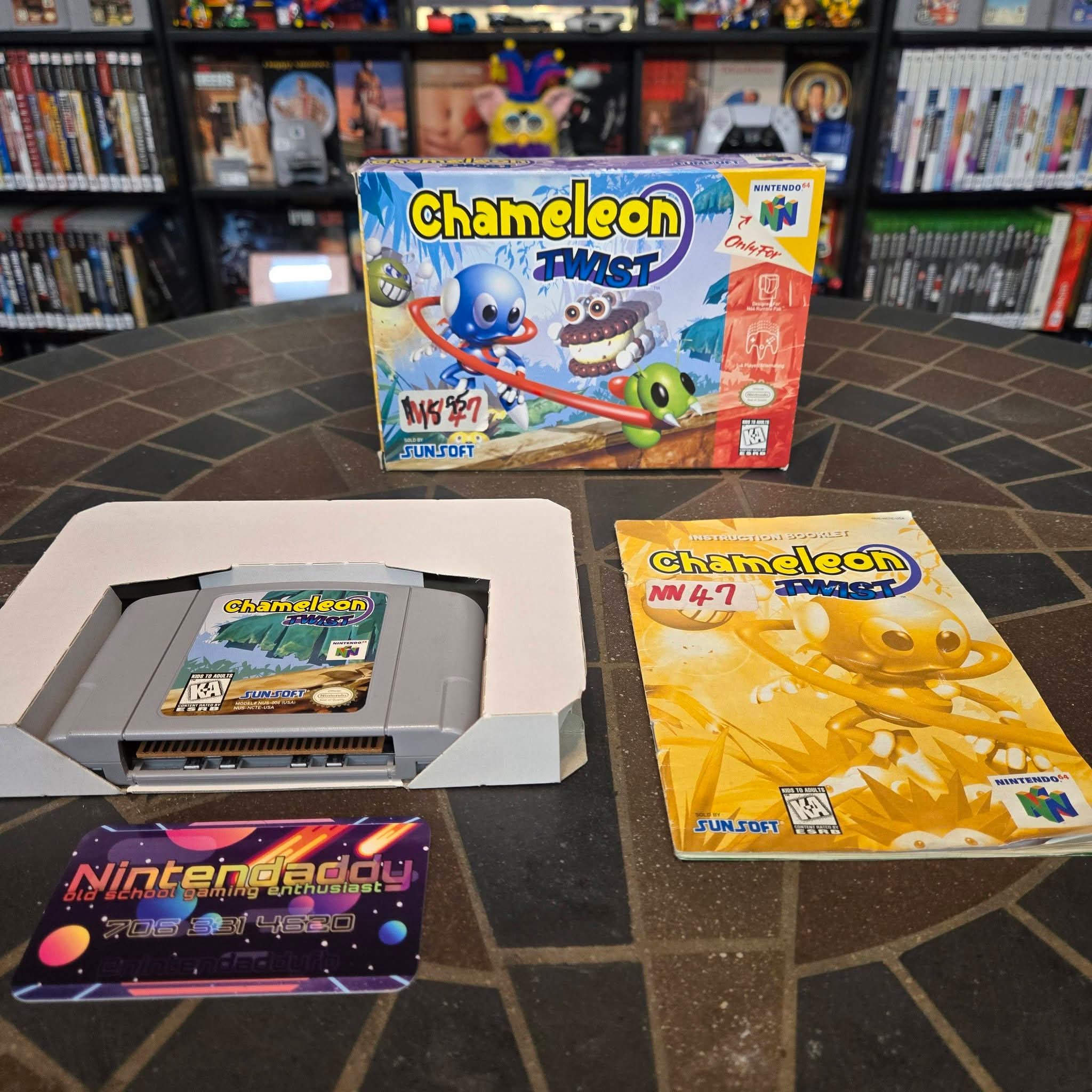Chameleon Twist N64 Complete CIB Box Manual Authentic Nintendo 64 🦎