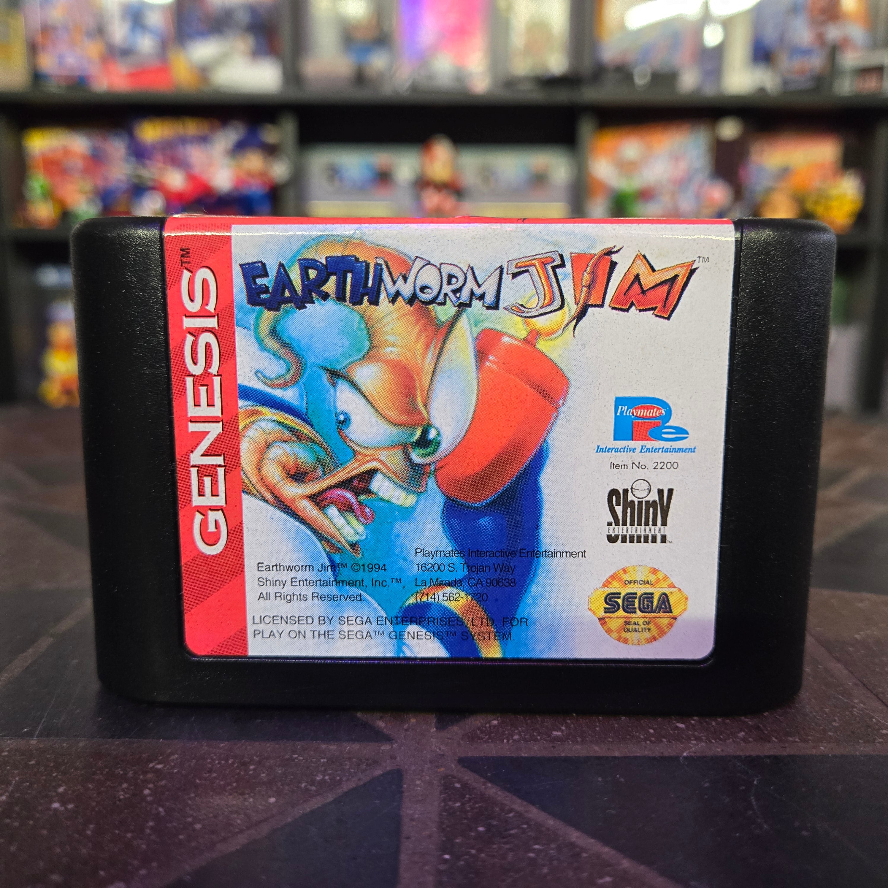 Earthworm Jim (Sega Genesis, 1994) Complete CIB w/ Reg Card - VERY NICE SHAPE!