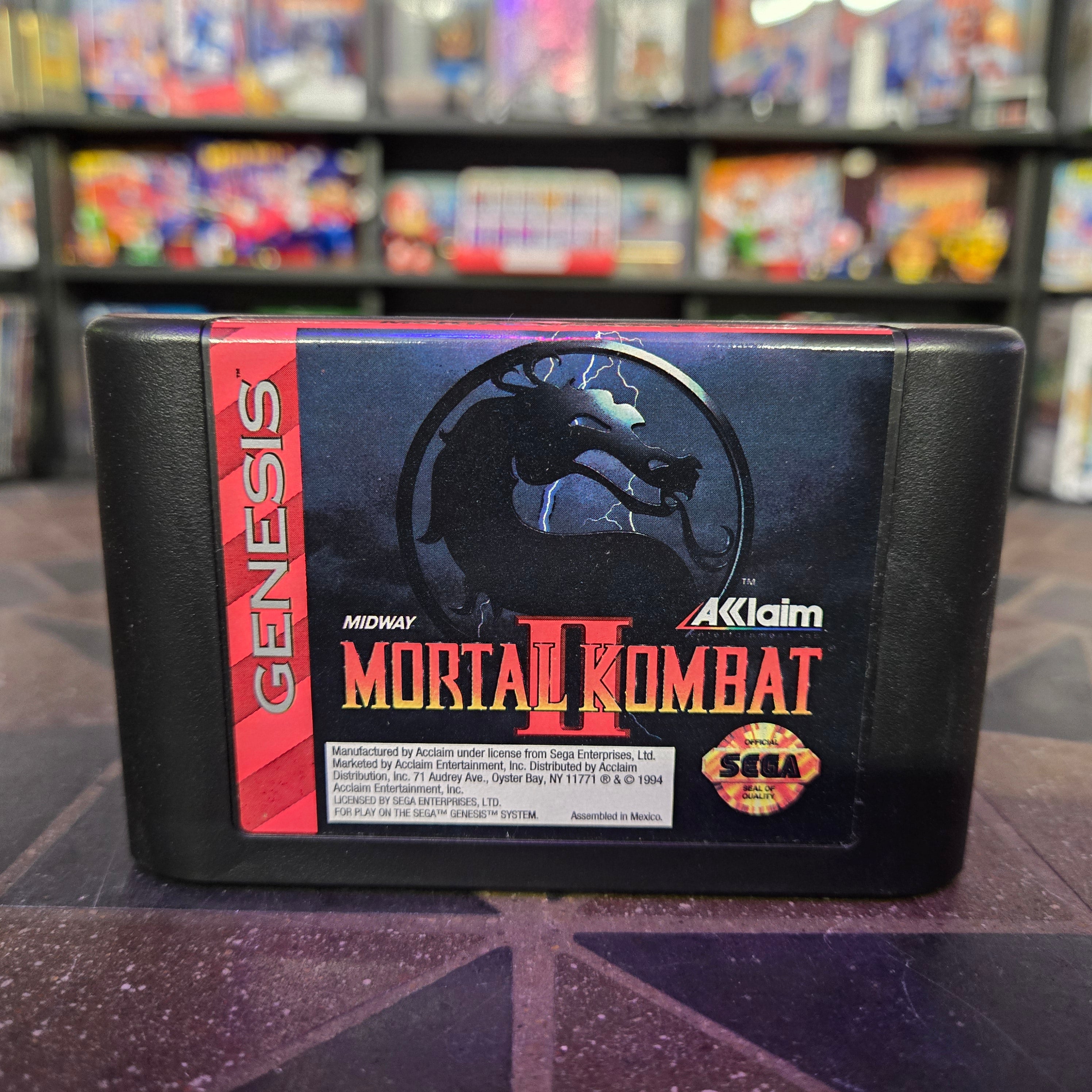 Mortal Kombat II (Sega Genesis, 1994) Complete CIB - VERY NICE SHAPE!