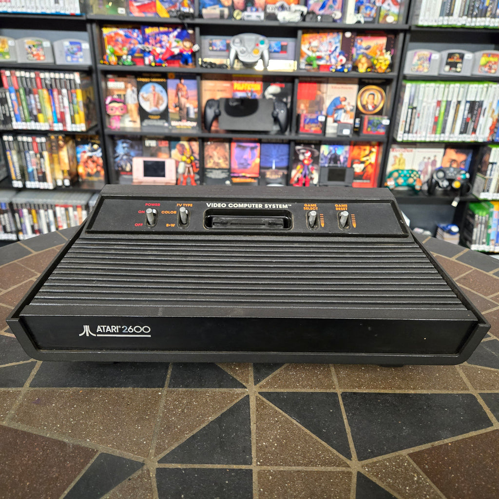Atari 2600 Vader 4-Switch Console, Joystick, AC, Adapter & Asteroids - Tested
