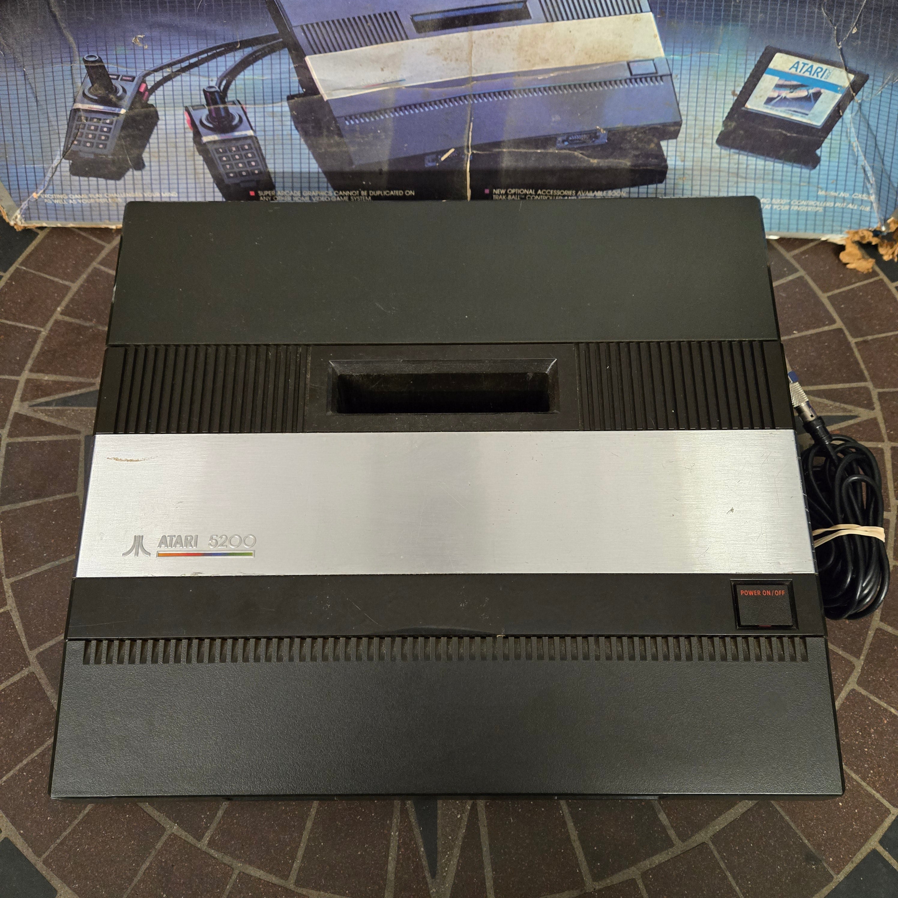 Atari 5200 Console, Controllers, Power Cord, TV Adapter, Pac-Man & Original Box!