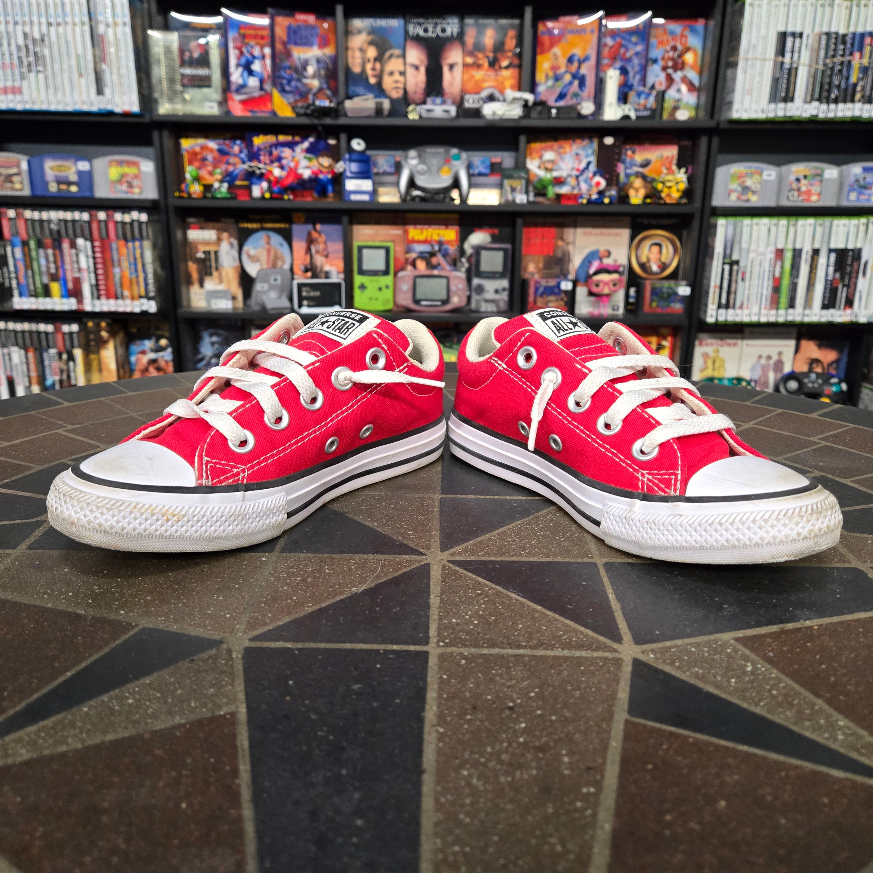 Converse Chuck Taylor Sneakers Youth 13 Red Canvas Low Top All Star A01700F Shoe