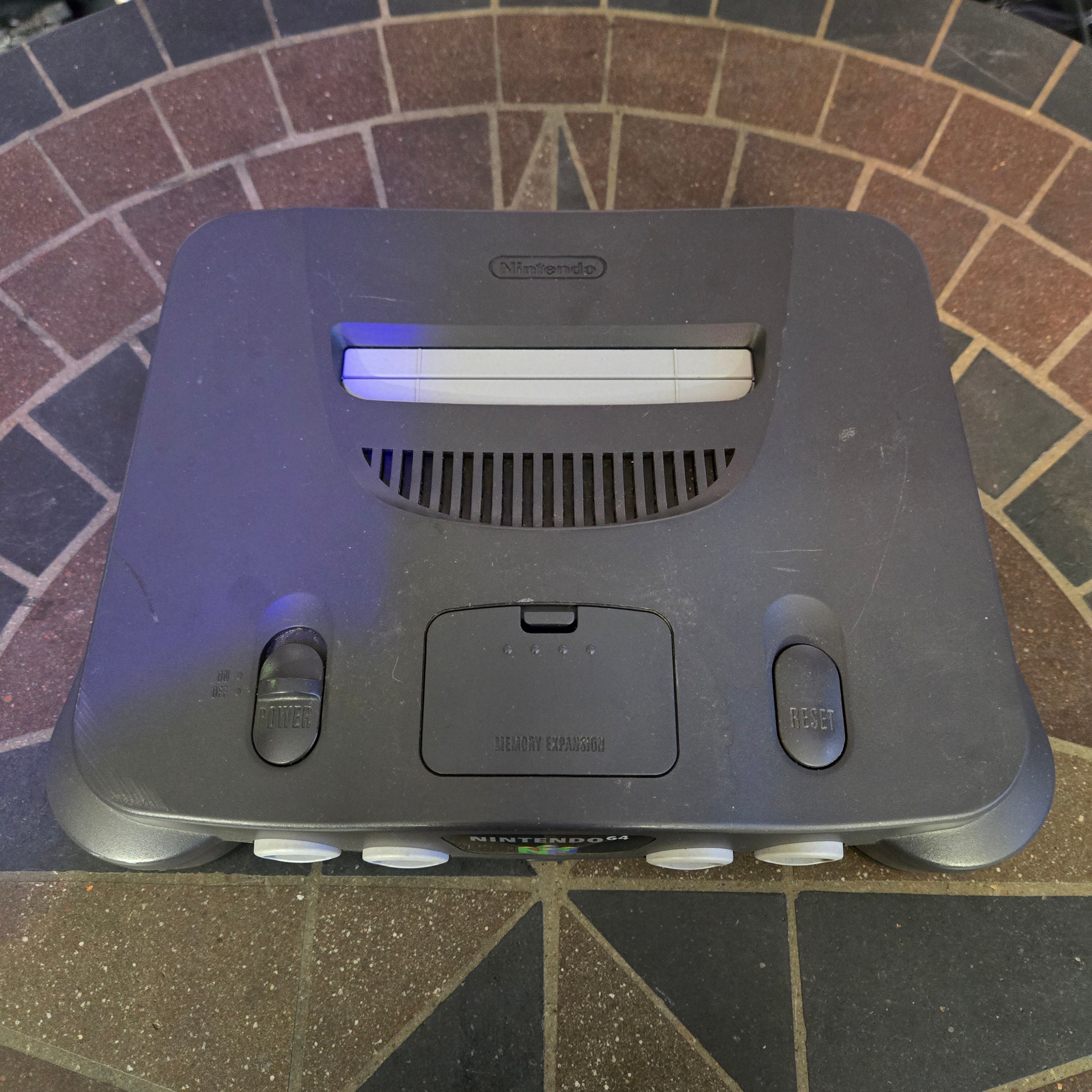 Nintendo 64 N64 Console, Official Controller, Jumper Pak & Cords CLEANED TESTED!