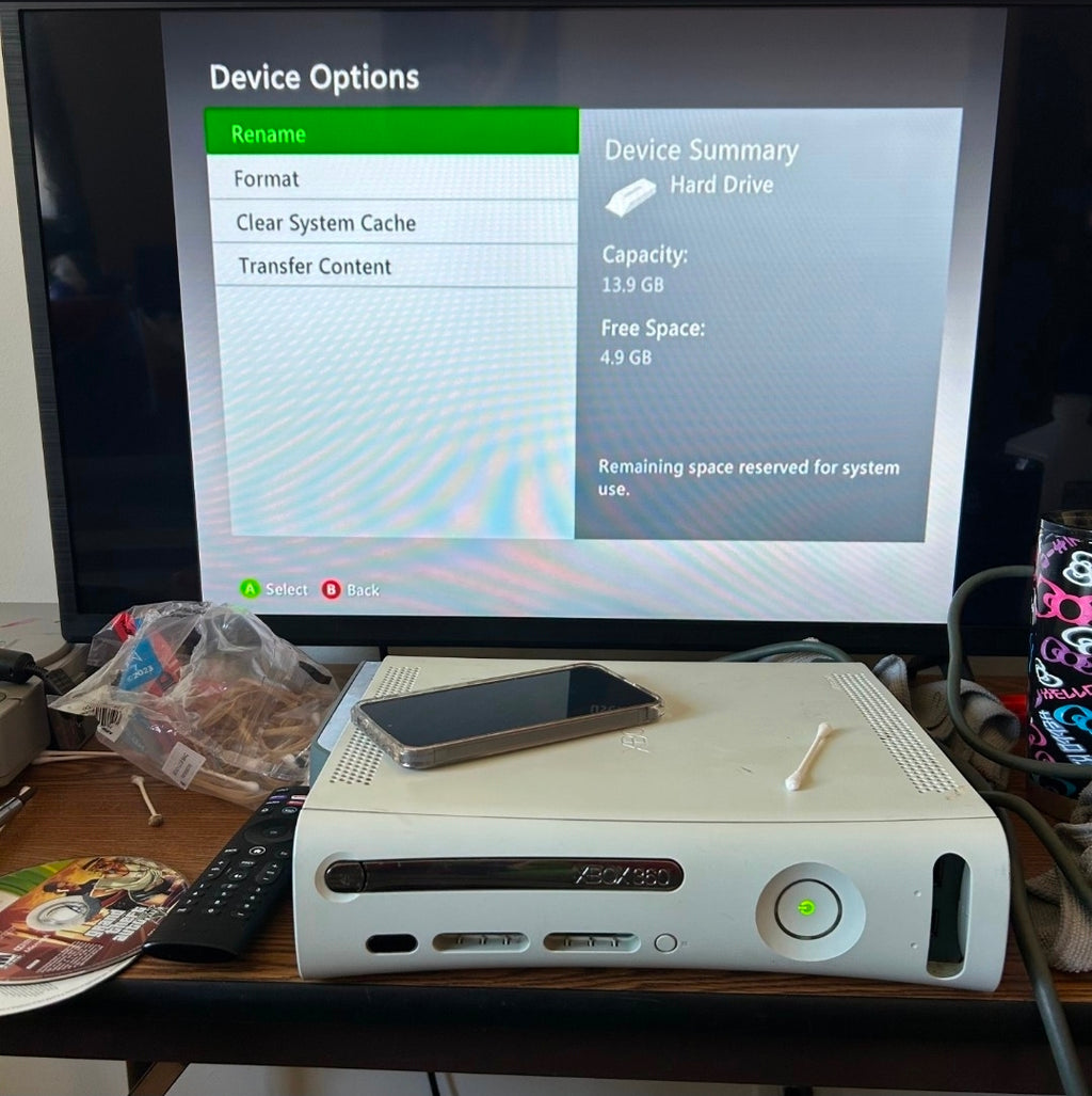 Microsoft OG Xbox 360 20GB White Console, Controller & Cords - TESTED & RESET!