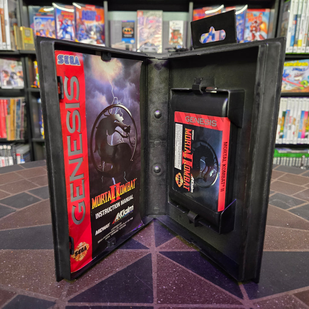 Mortal Kombat II (Sega Genesis, 1994) Complete CIB - VERY NICE SHAPE!