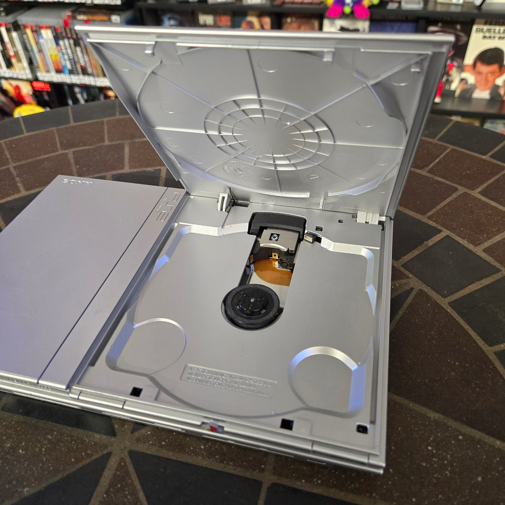 Sony PlayStation 2 PS2 Slim Silver Console SCPH-77001, Mem, Controller & Cords!