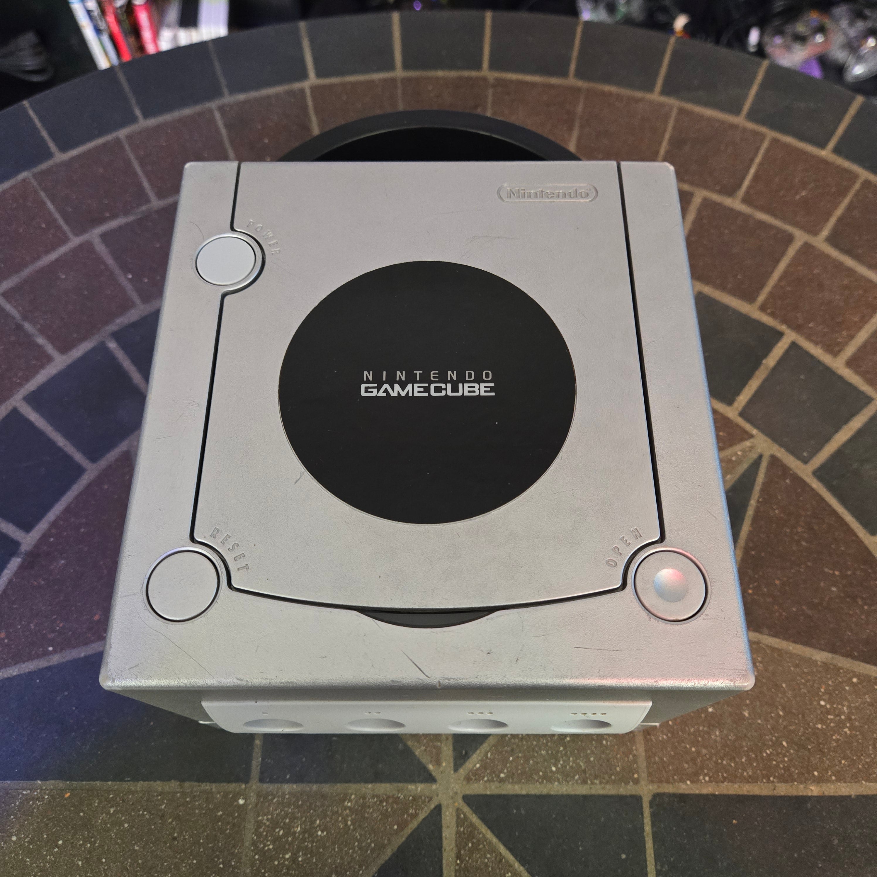 Nintendo GameCube Platinum Silver Console DOL-101 USA, Controller & Cords TESTED