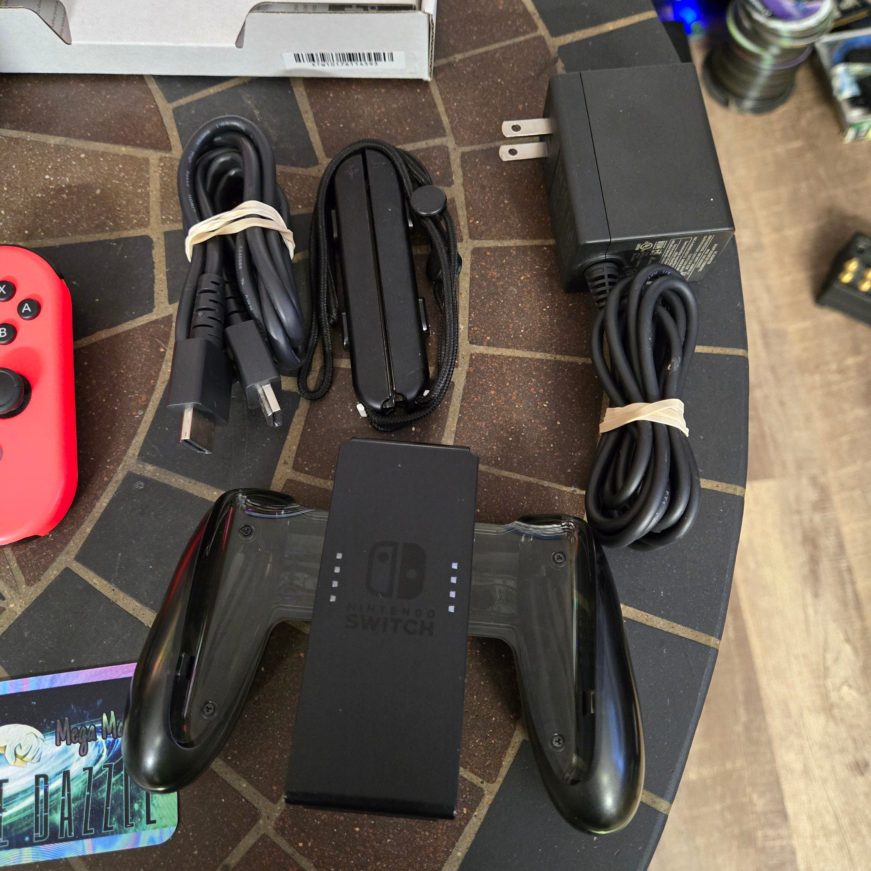 Nintendo Switch OLED Model HEG-001 Console in Box w/ Plastics - Screen Protector