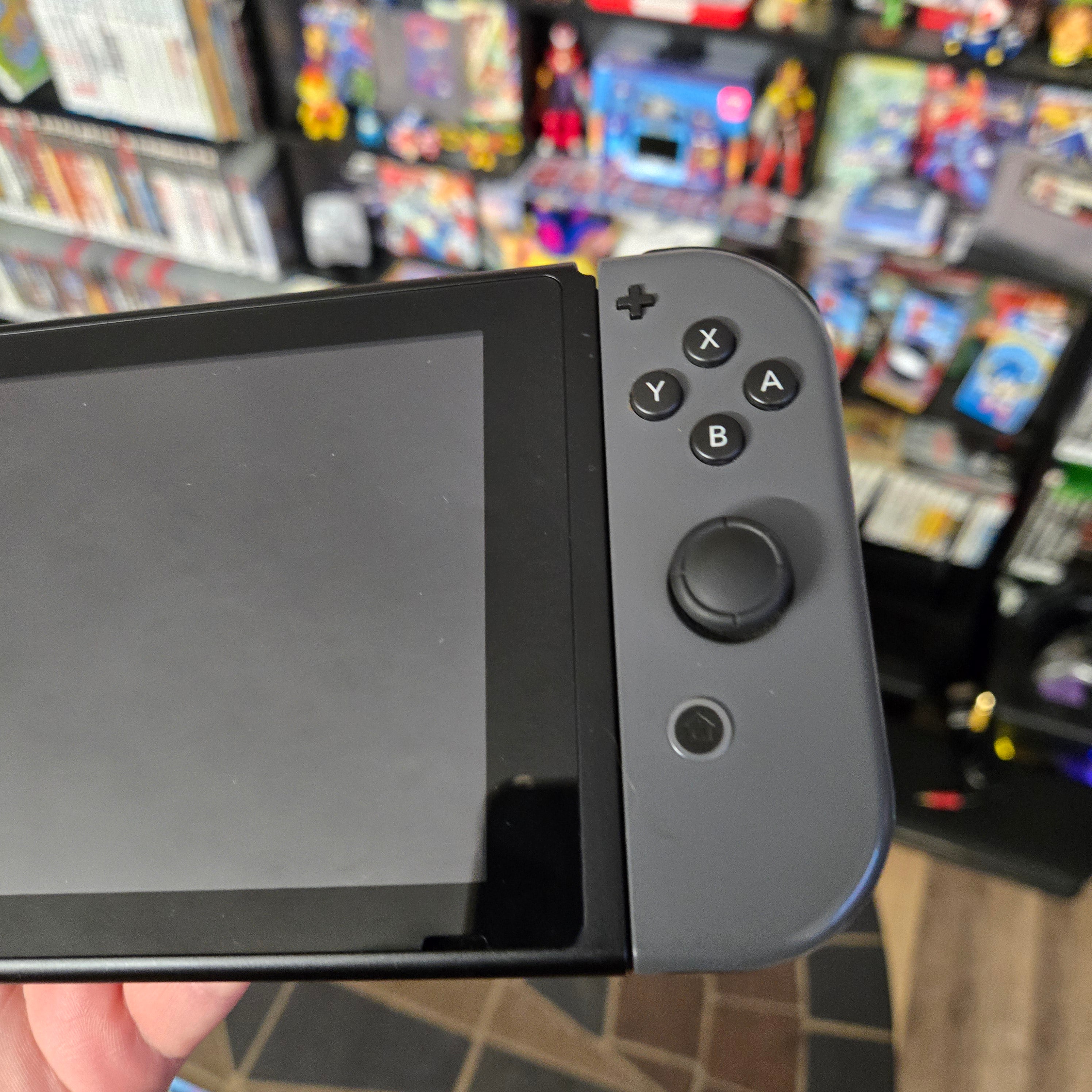 Nintendo Switch V2 with Gray Joy-Con (HAC-001-01) - Cleaned, Tested & Reset!