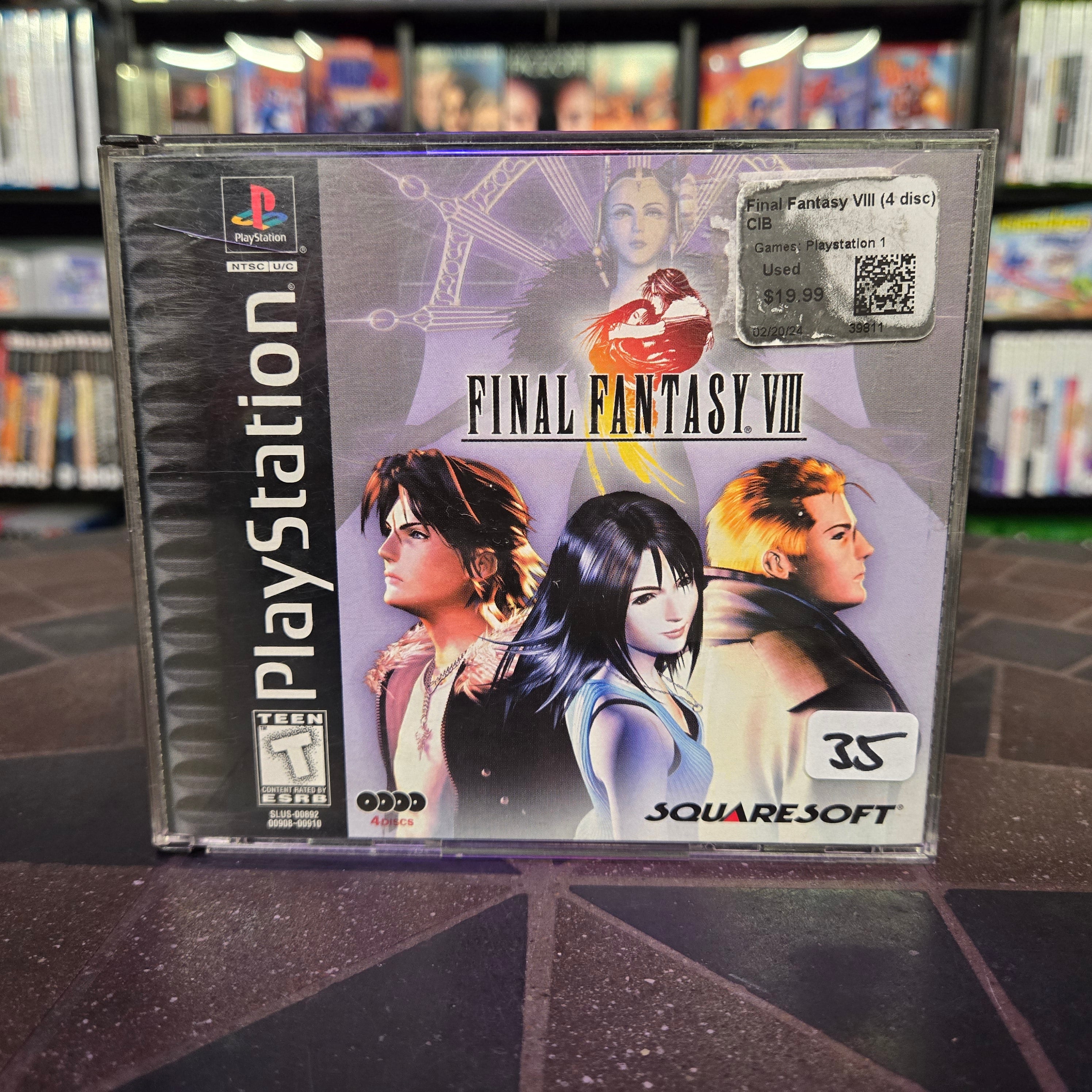 Final Fantasy VIII (Sony PlayStation 1, 1999) PS1 Complete CIB w/ Both Manuals!
