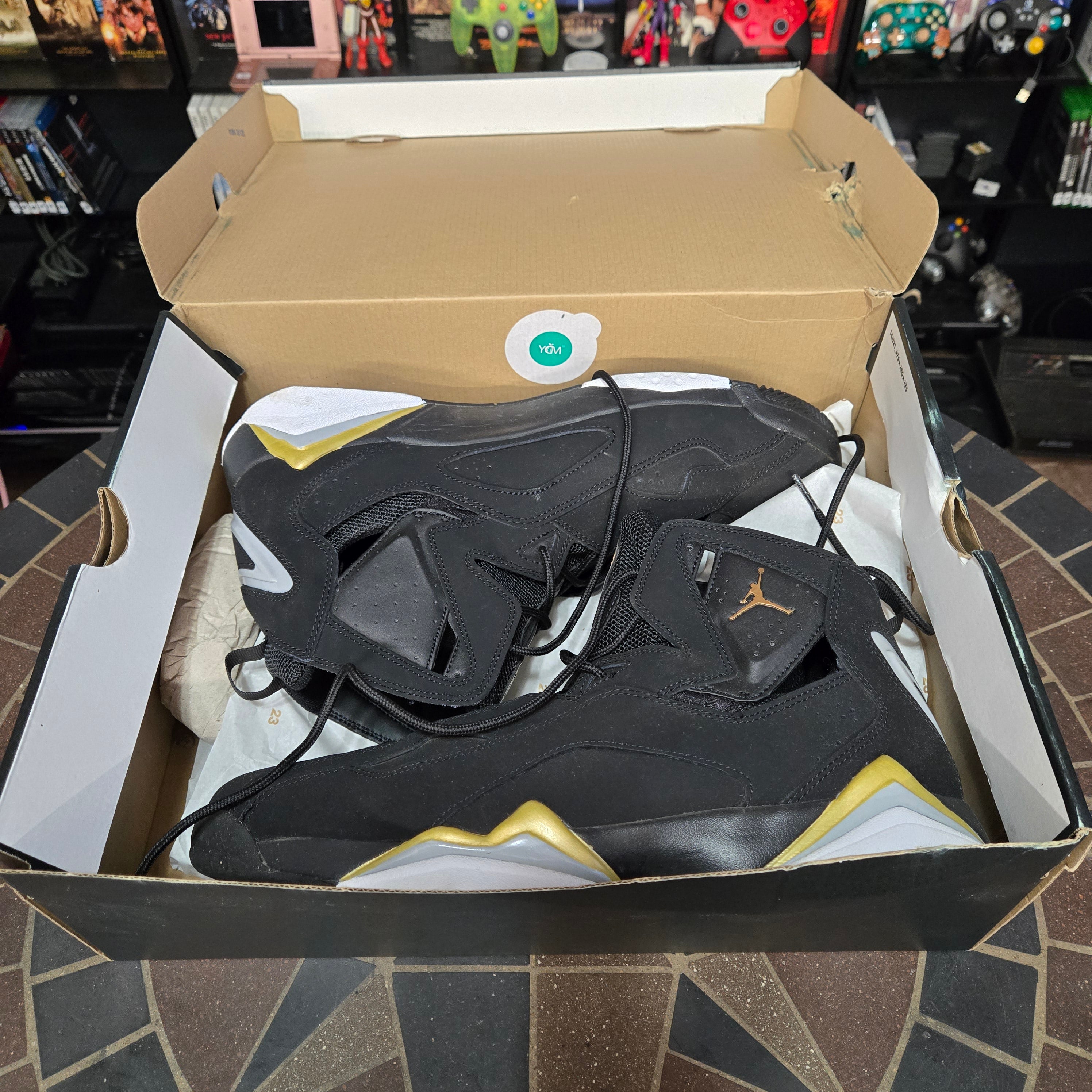 Size 13 - Air Jordan True Flight Black Metallic Gold in Nice Shape w/ OG Box!