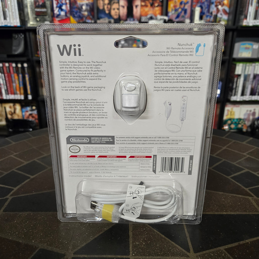 Wii Nunchuck Controller - Nintendo Genuine OEM Official Nunchuk  New/Sealed