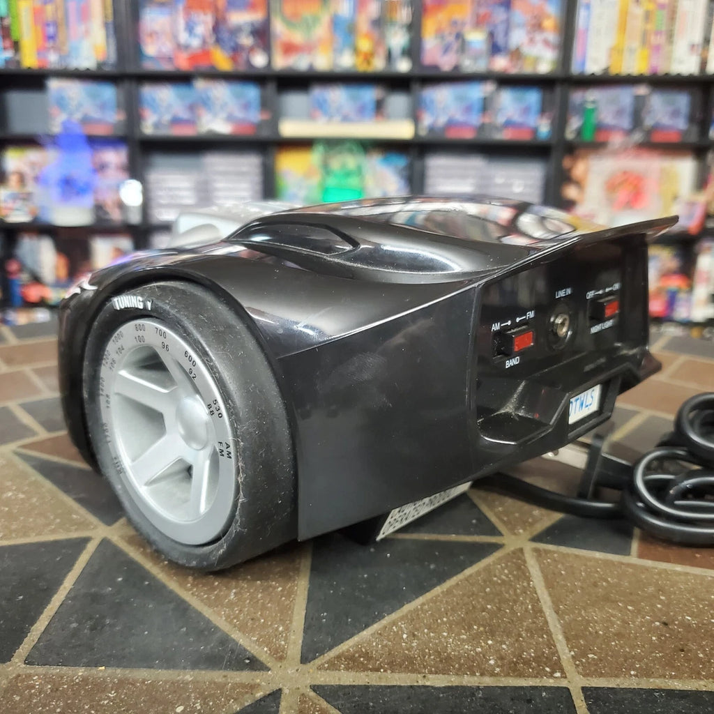 Hot Wheels Alarm Clock AM/FM Radio Projector Nightlight Engine Sounds Black