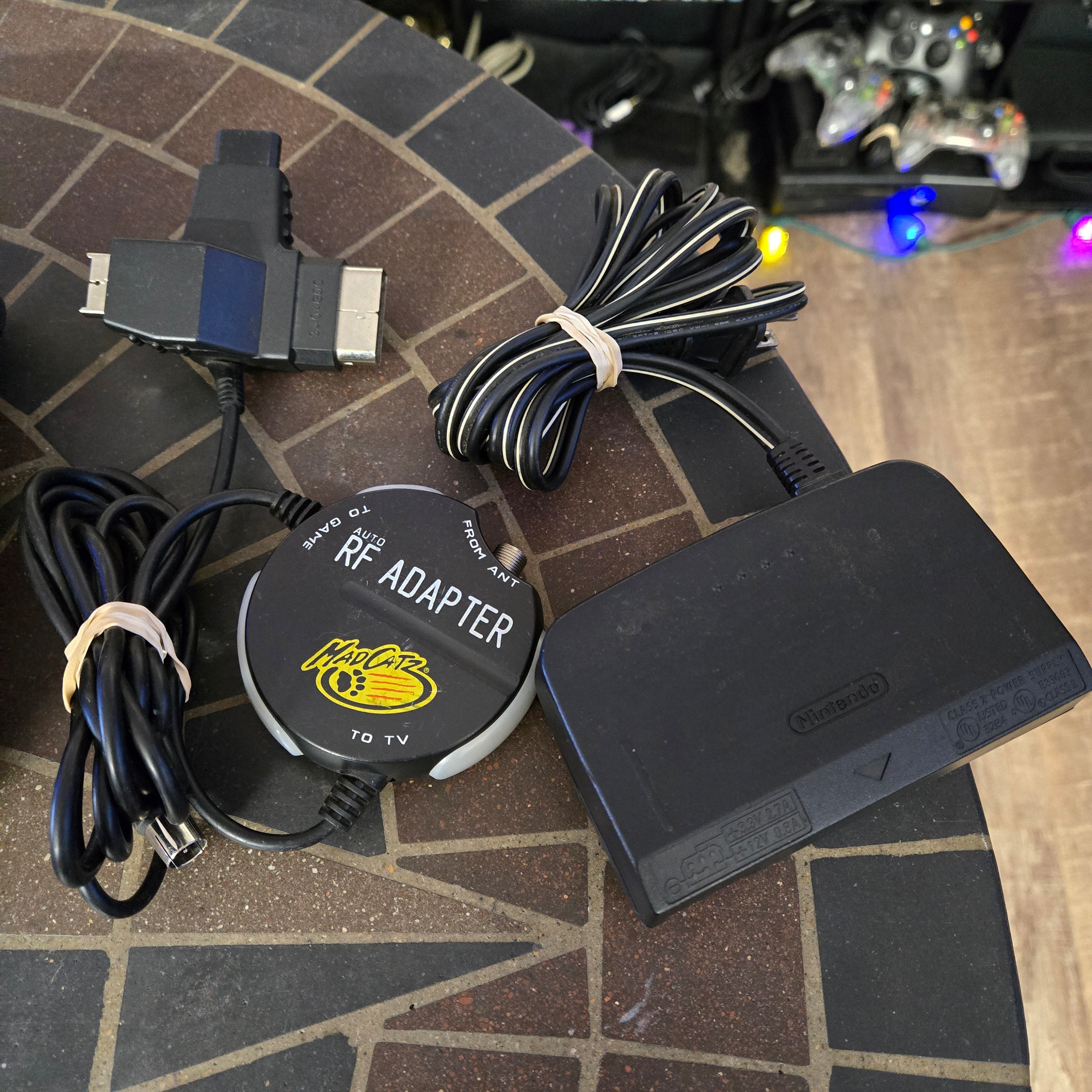 Nintendo 64 N64 Console, Official Controller, Jumper Pak & Cords CLEANED TESTED