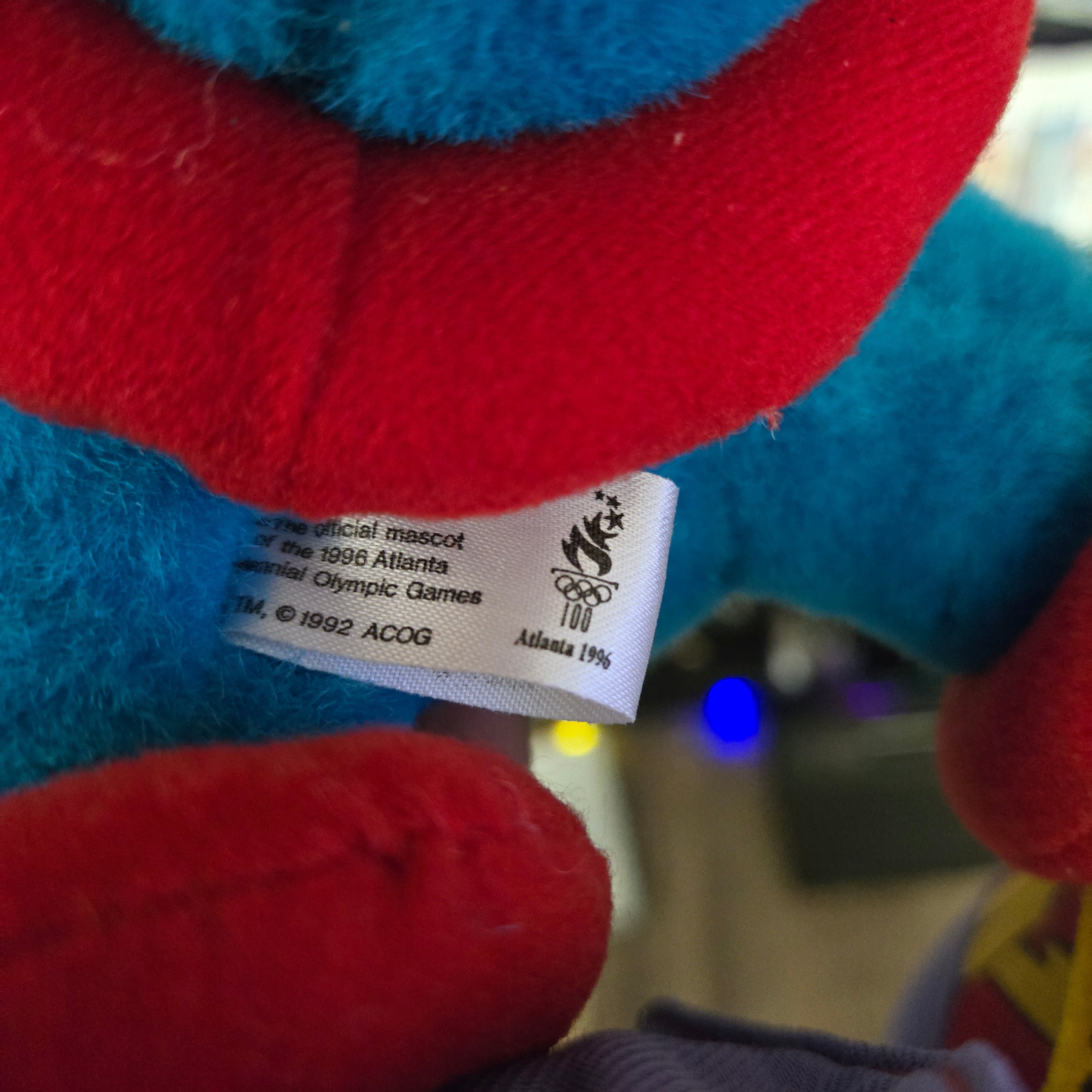 1996 Atlanta Olympics Mascot IZZY WHATIZIT  Plush Toy Doll Vintage 13" Stuffed