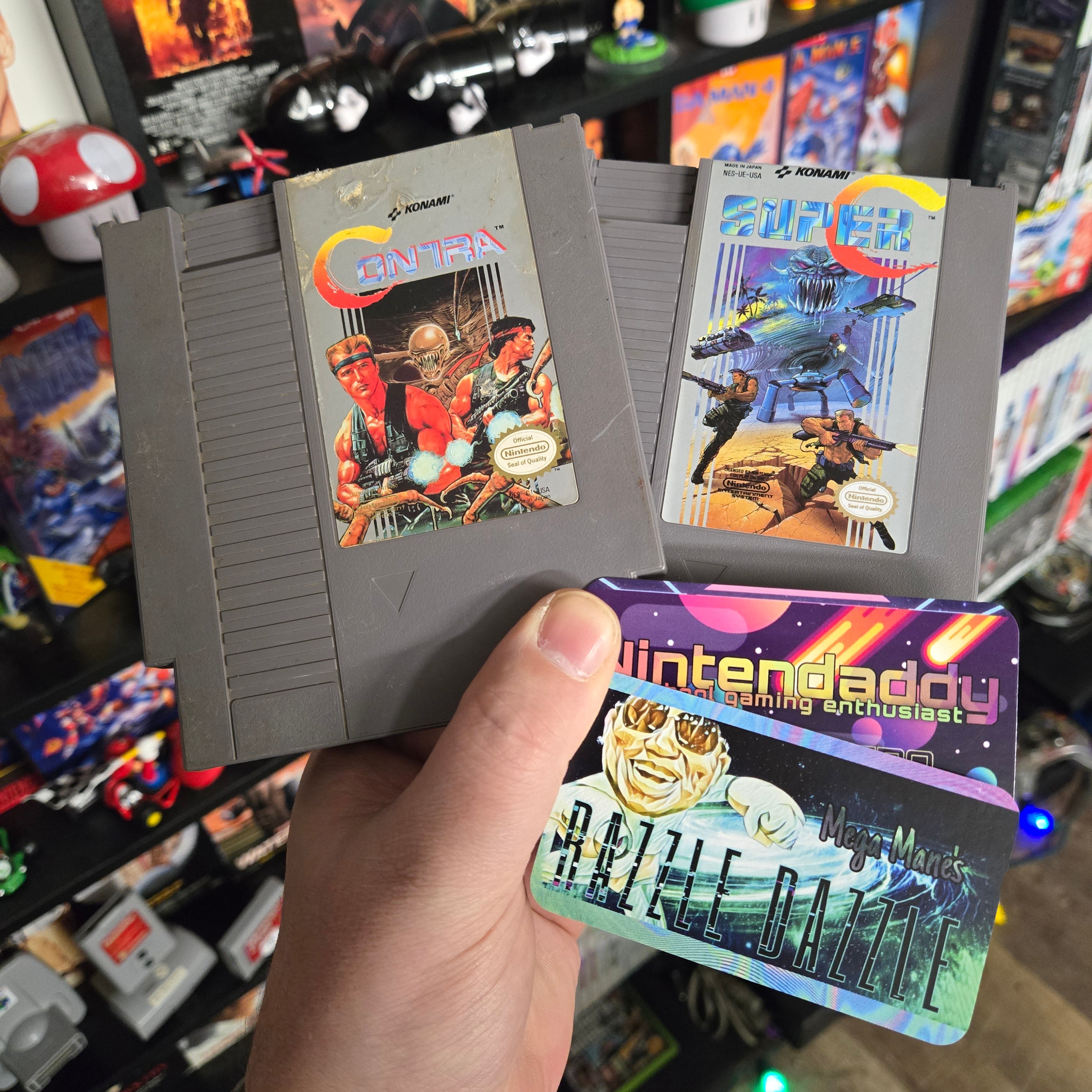Contra & Super C (Nintendo NES) Authentic, Cleaned & Tested!