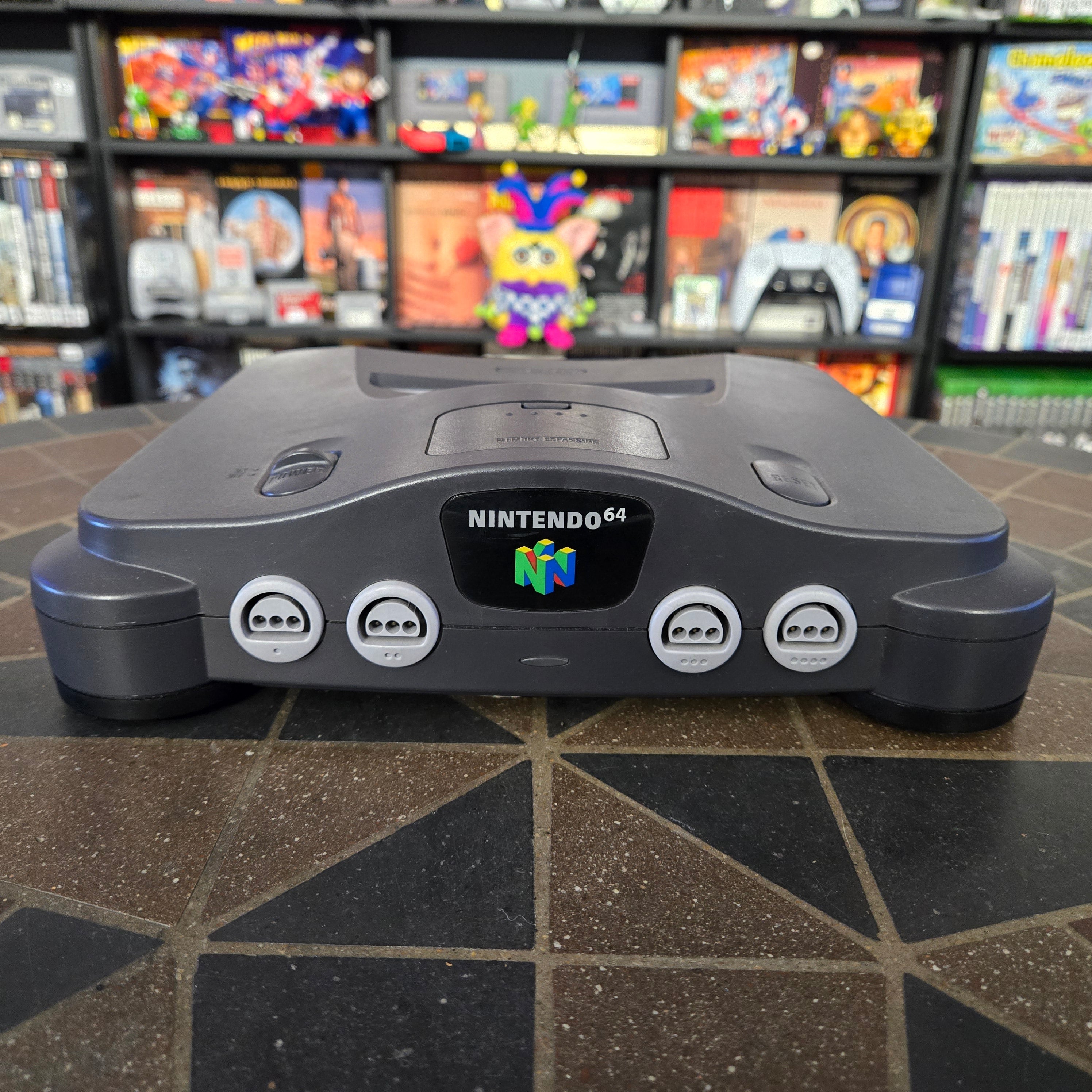 Nintendo 64 N64 Console, Official Controller, Jumper Pak & Cords CLEANED TESTED