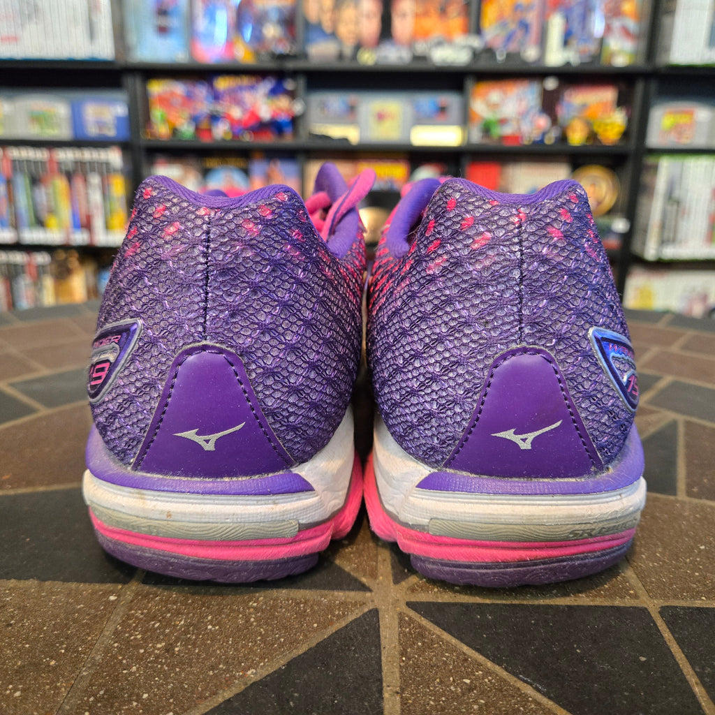 Mizuno Wave Rider 19 Women's US Shoes Size 7.5 Pink Purple Good Shape