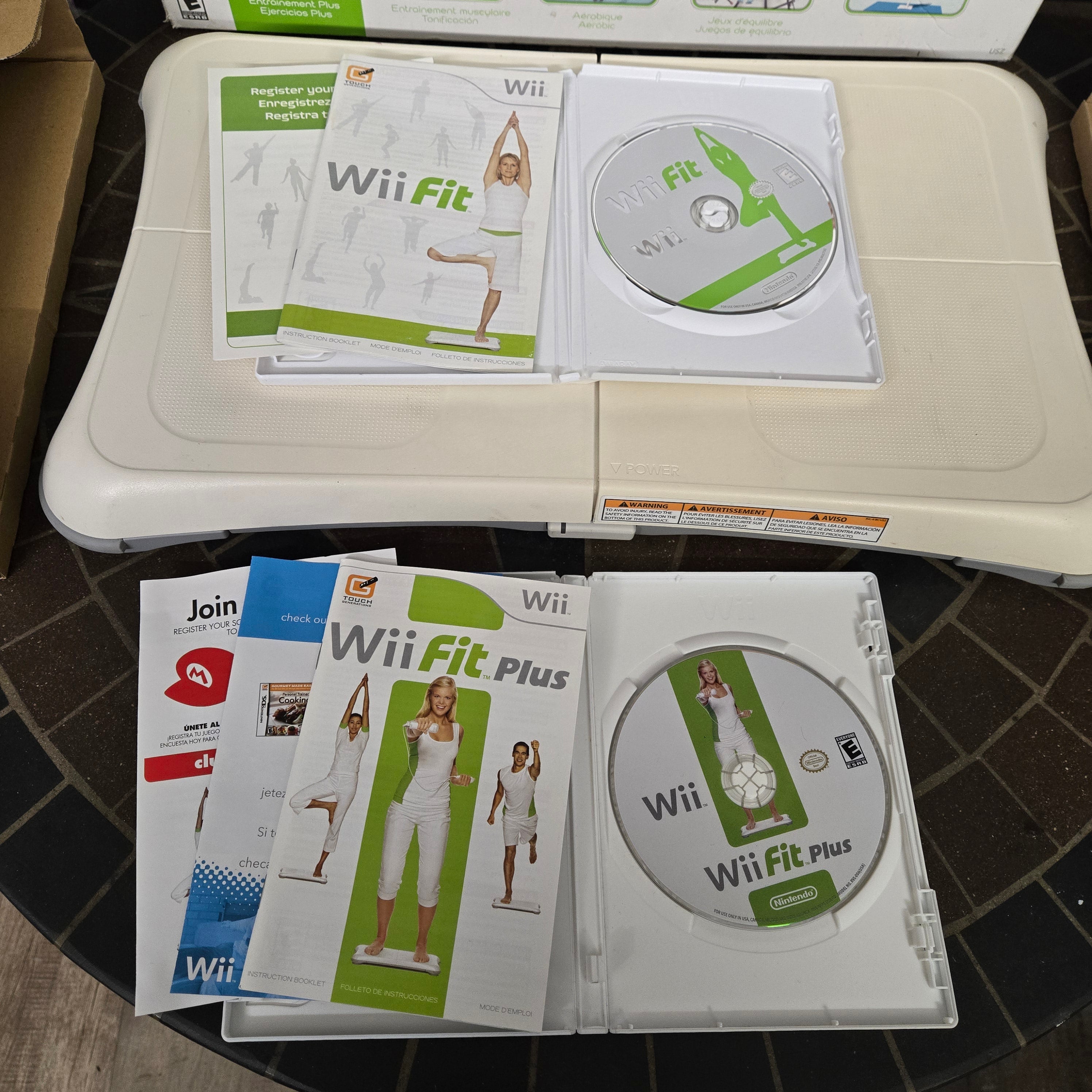 Nintendo Wii Fit & Plus Games w/ Balance Board Complete w/ Box - Tested Working!