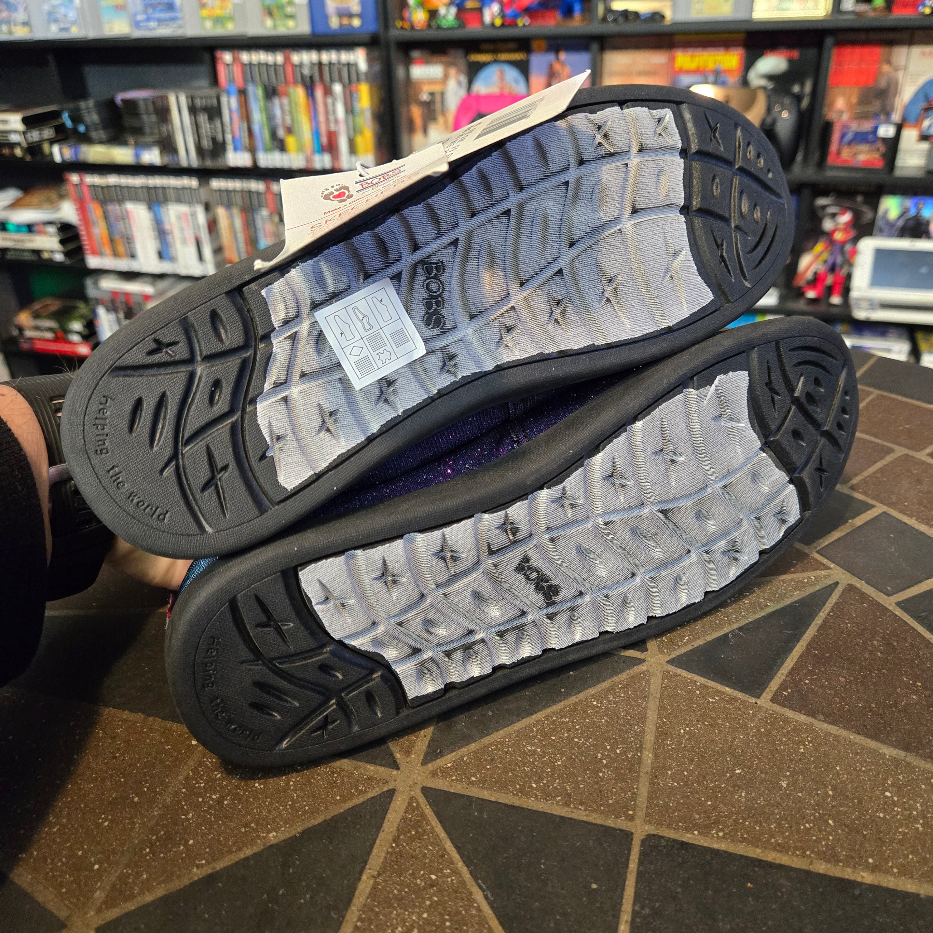 Bobs from Skechers Women's Slipper Shoes Size 9.5 Purple Sparkles BRAND NEW NWT