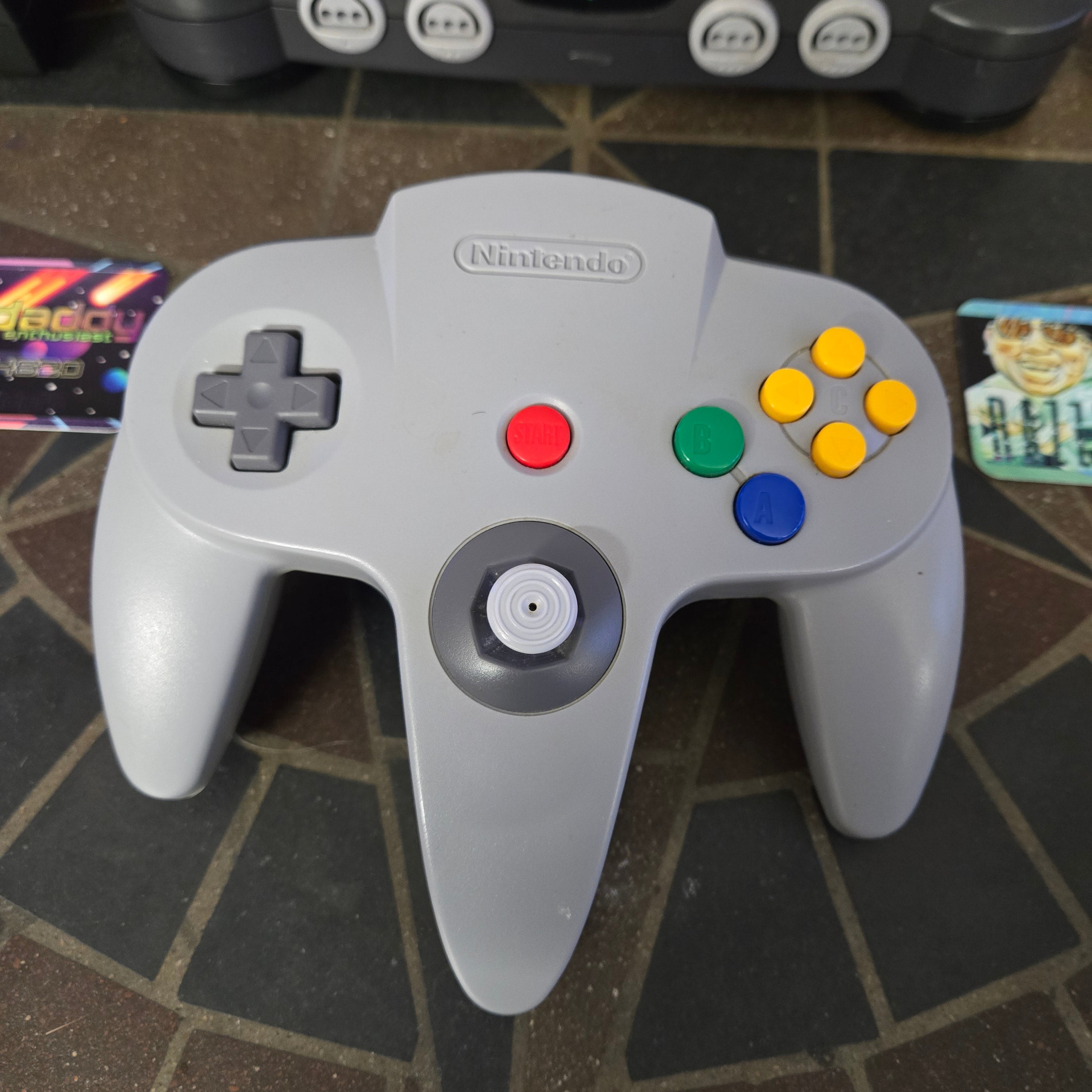 Nintendo 64 N64 Console, Official Controller, Jumper Pak & Cords CLEANED TESTED